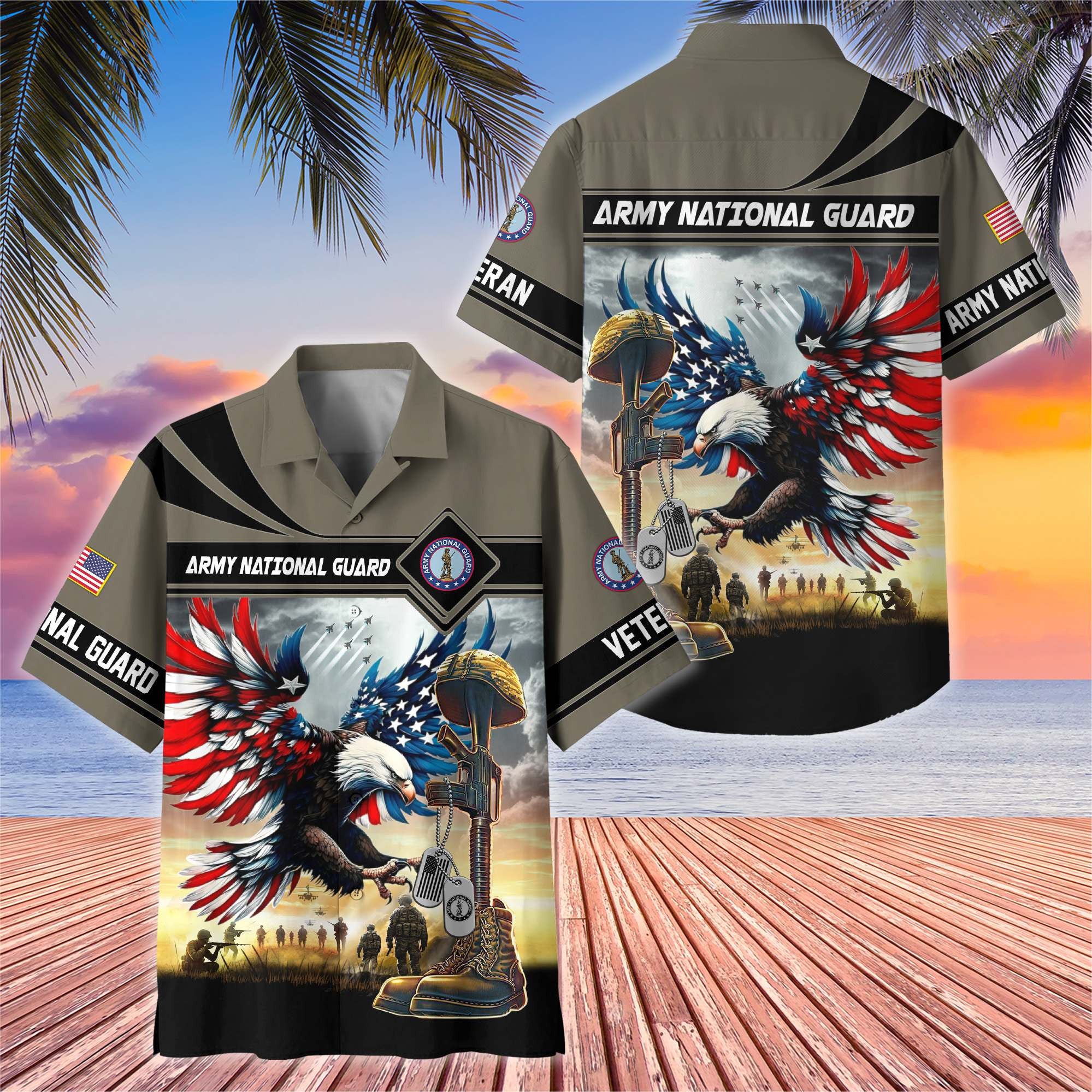 Premium US Veterans Hawaiian Shirt, Gifts For US Veterans, Gifts On Father's Day, Armed Forces Day, Veterans Day.