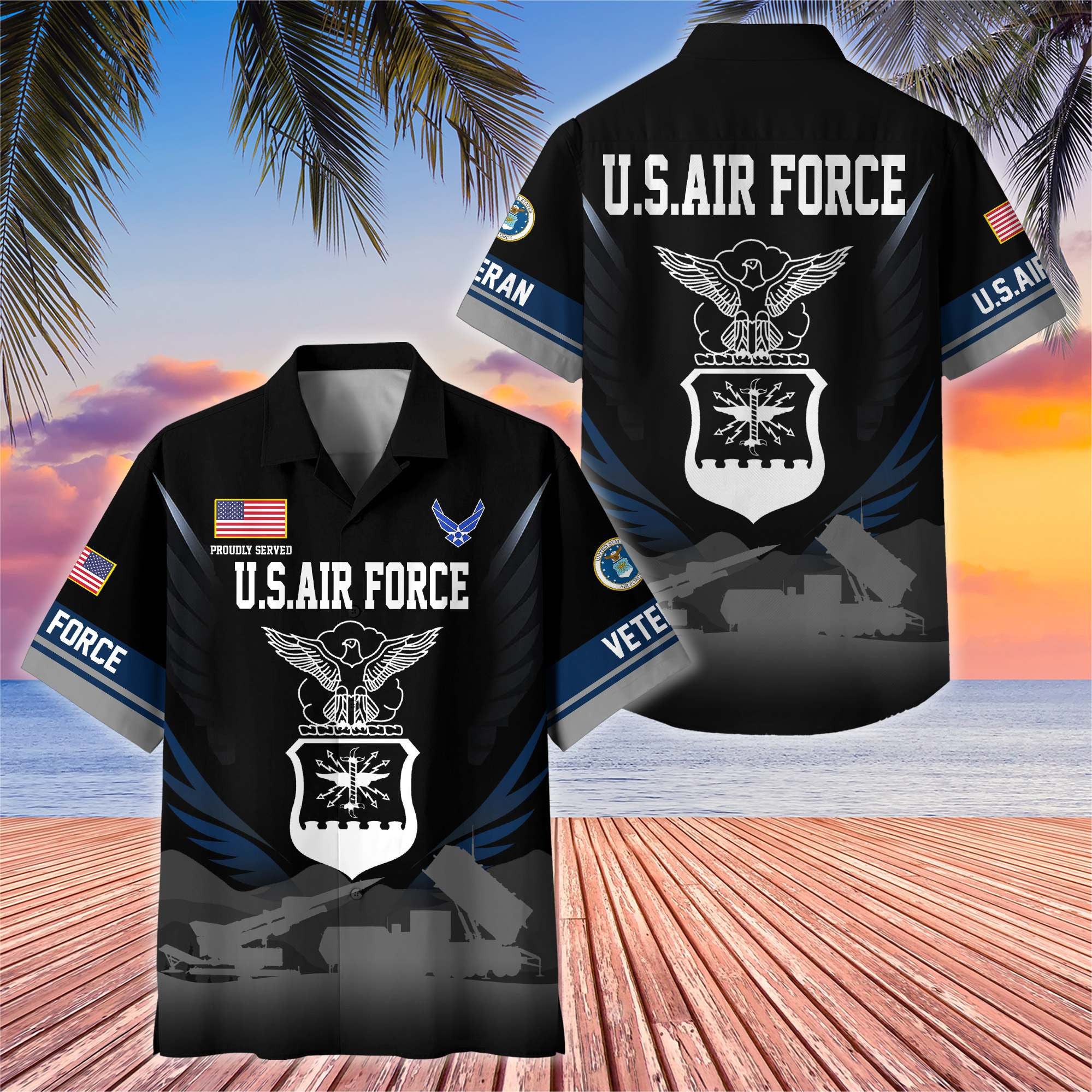 Premium US Veterans Hawaiian Shirt, Gifts For US Veterans, Gifts On Father's Day, Armed Forces Day, Veterans Day.