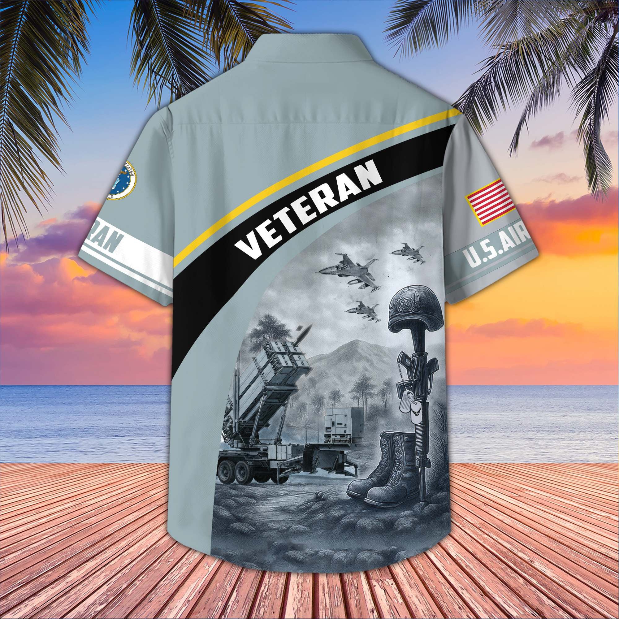 Premium US Veterans Hawaiian Shirt, Gifts For US Veterans, Gifts On Father's Day, Armed Forces Day, Veterans Day.