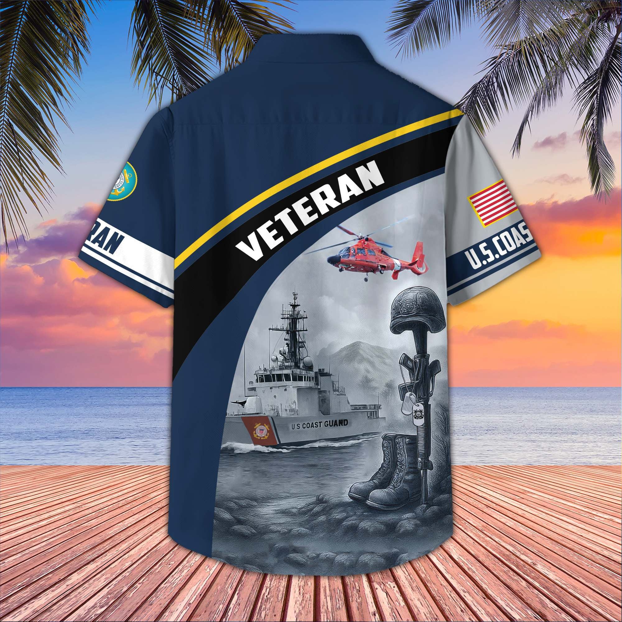 Premium US Veterans Hawaiian Shirt, Gifts For US Veterans, Gifts On Father's Day, Armed Forces Day, Veterans Day.