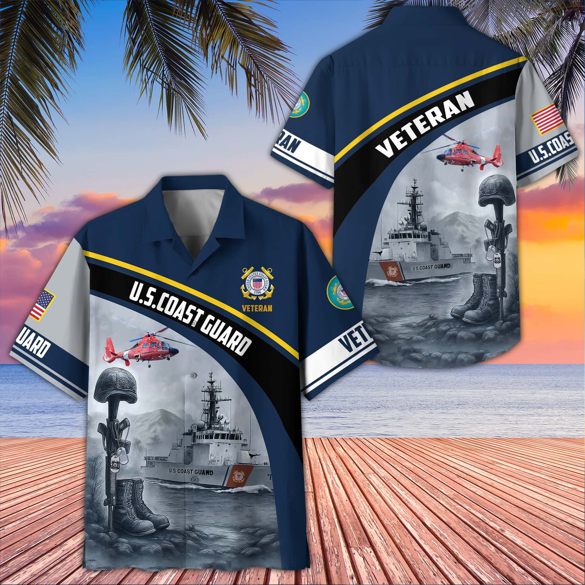 Premium US Veterans Hawaiian Shirt, Gifts For US Veterans, Gifts On Father's Day, Armed Forces Day, Veterans Day.