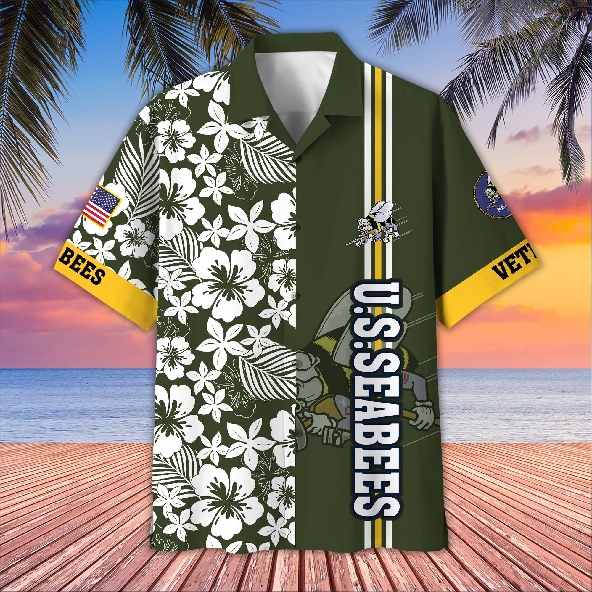 Premium US Seabees Hawaiian Shirt