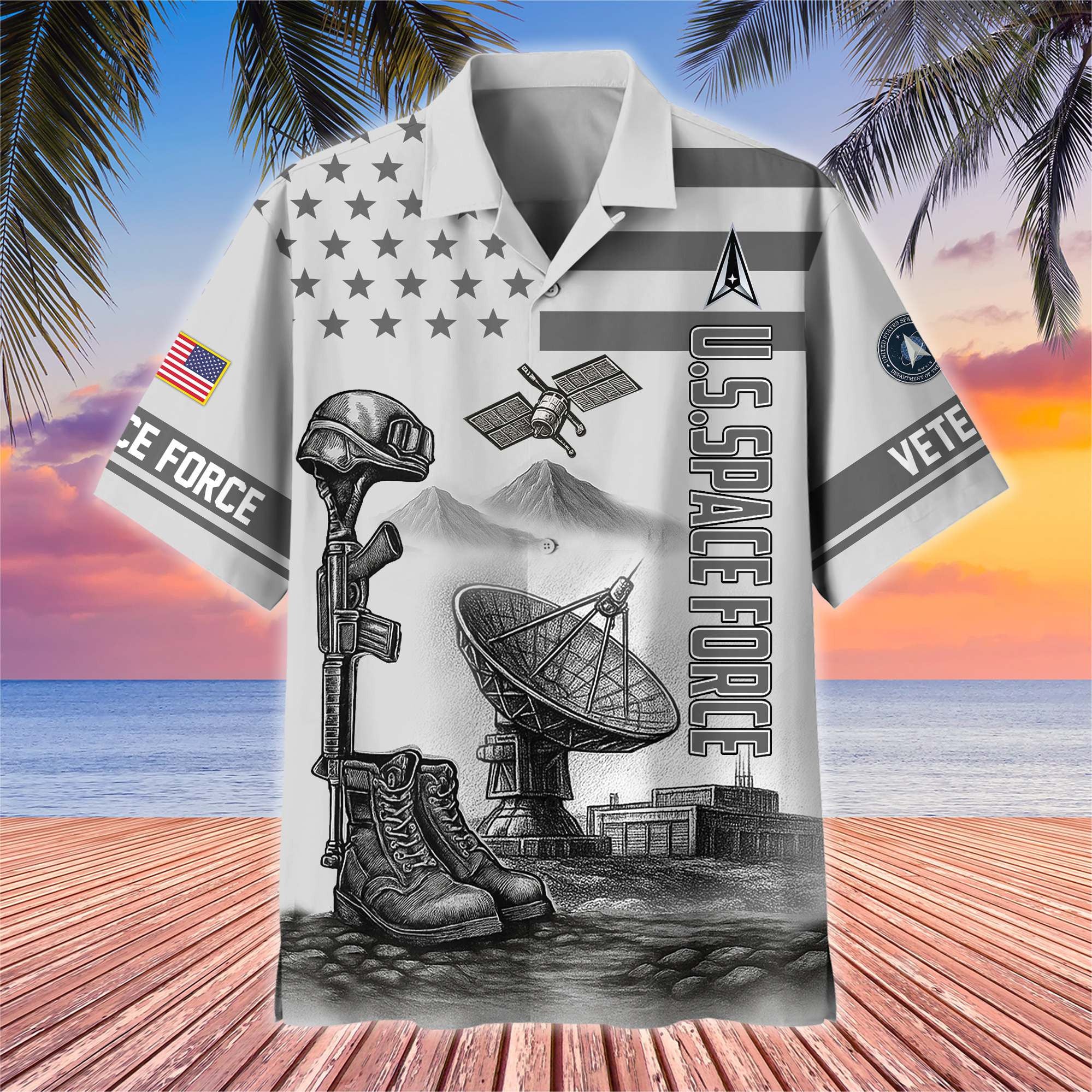 Premium US Veterans Hawaiian Shirt, Gifts For US Veterans, Gifts On Father's Day, Armed Forces Day, Veterans Day.