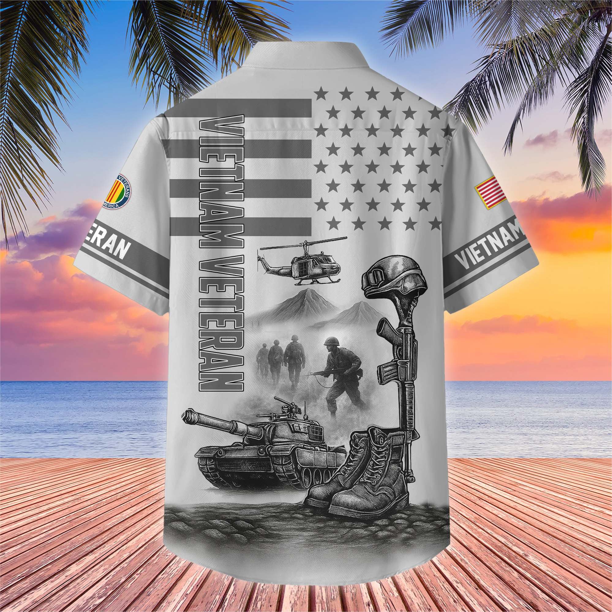 Premium US Veterans Hawaiian Shirt, Gifts For US Veterans, Gifts On Father's Day, Armed Forces Day, Veterans Day.