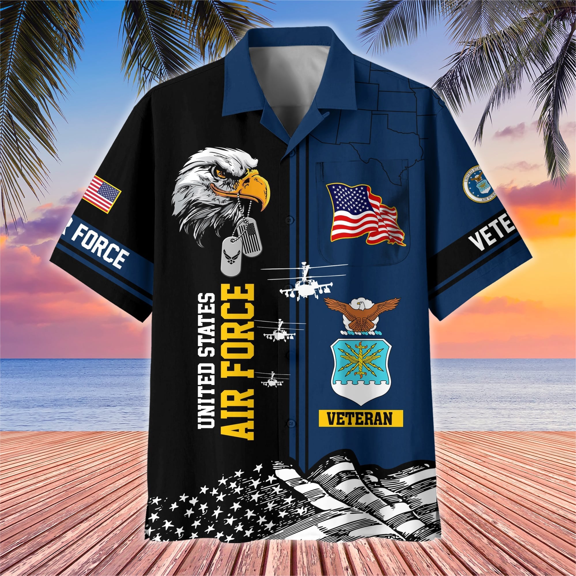 Premium US Veterans Hawaiian Shirt With Pocket, Gifts For US Veterans, Gifts On Independence Day, Veterans Day.