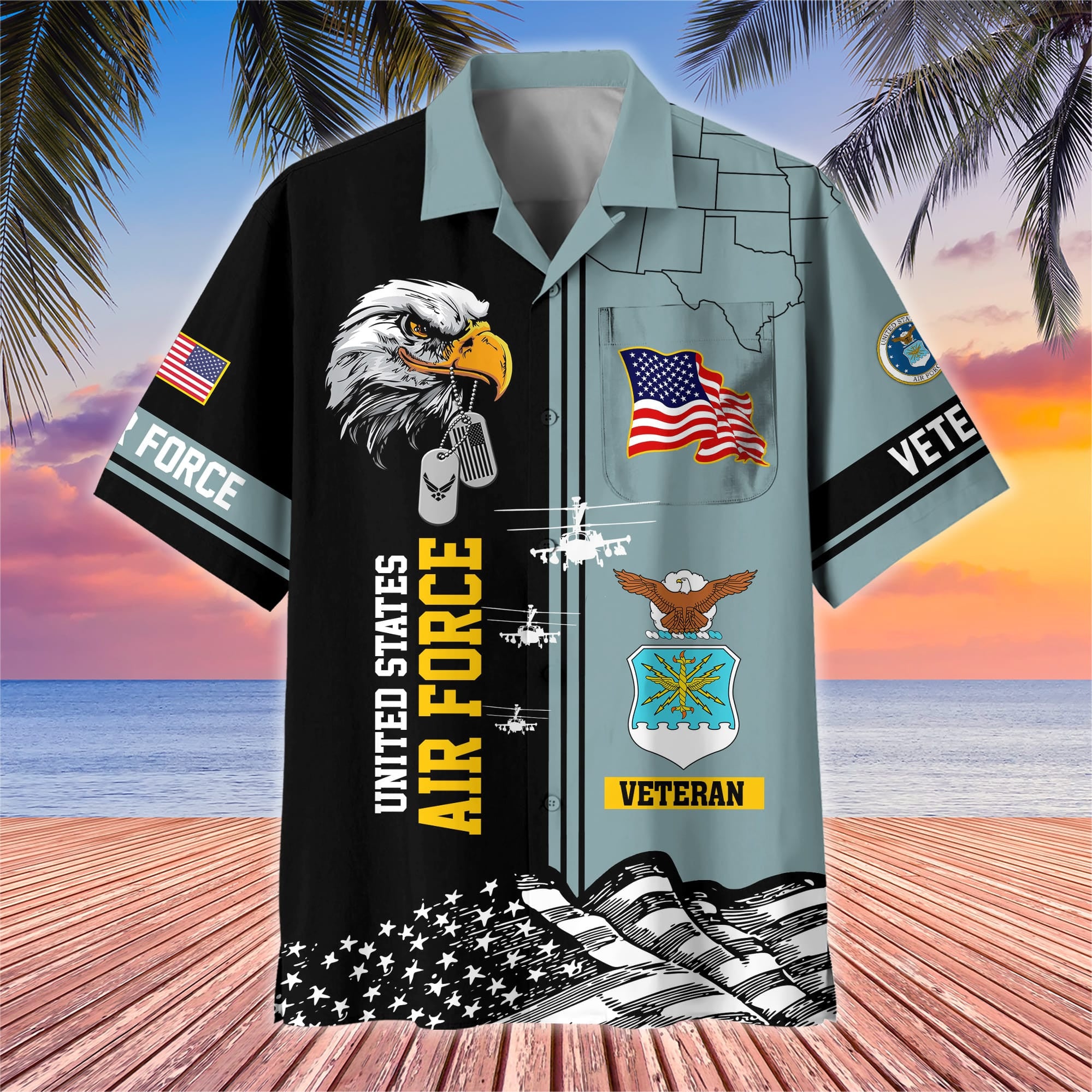 Premium US Veterans Hawaiian Shirt With Pocket, Gifts For US Veterans, Gifts On Independence Day, Veterans Day.