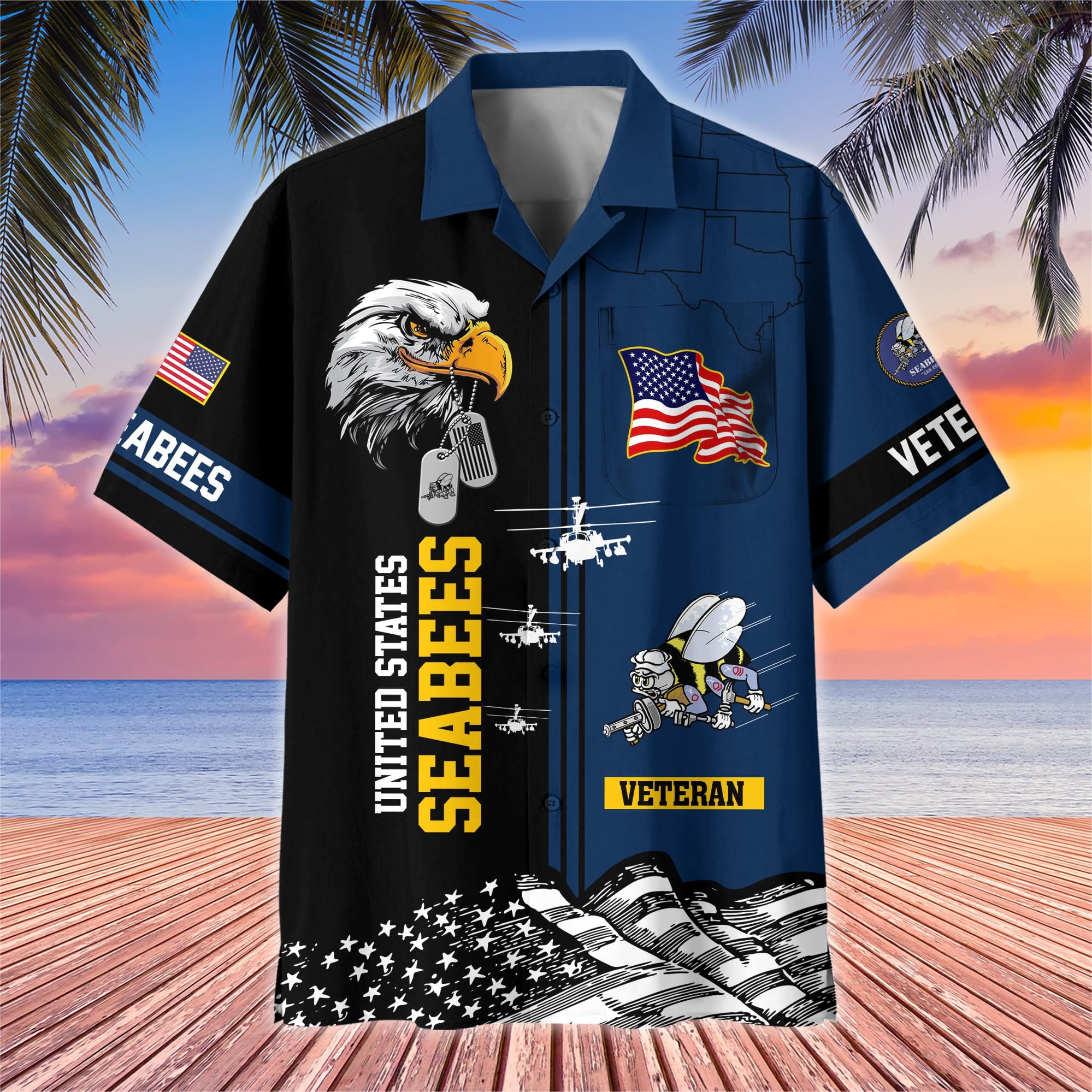 Premium US Veterans Hawaiian Shirt With Pocket, Gifts For US Veterans, Gifts On Independence Day, Veterans Day.