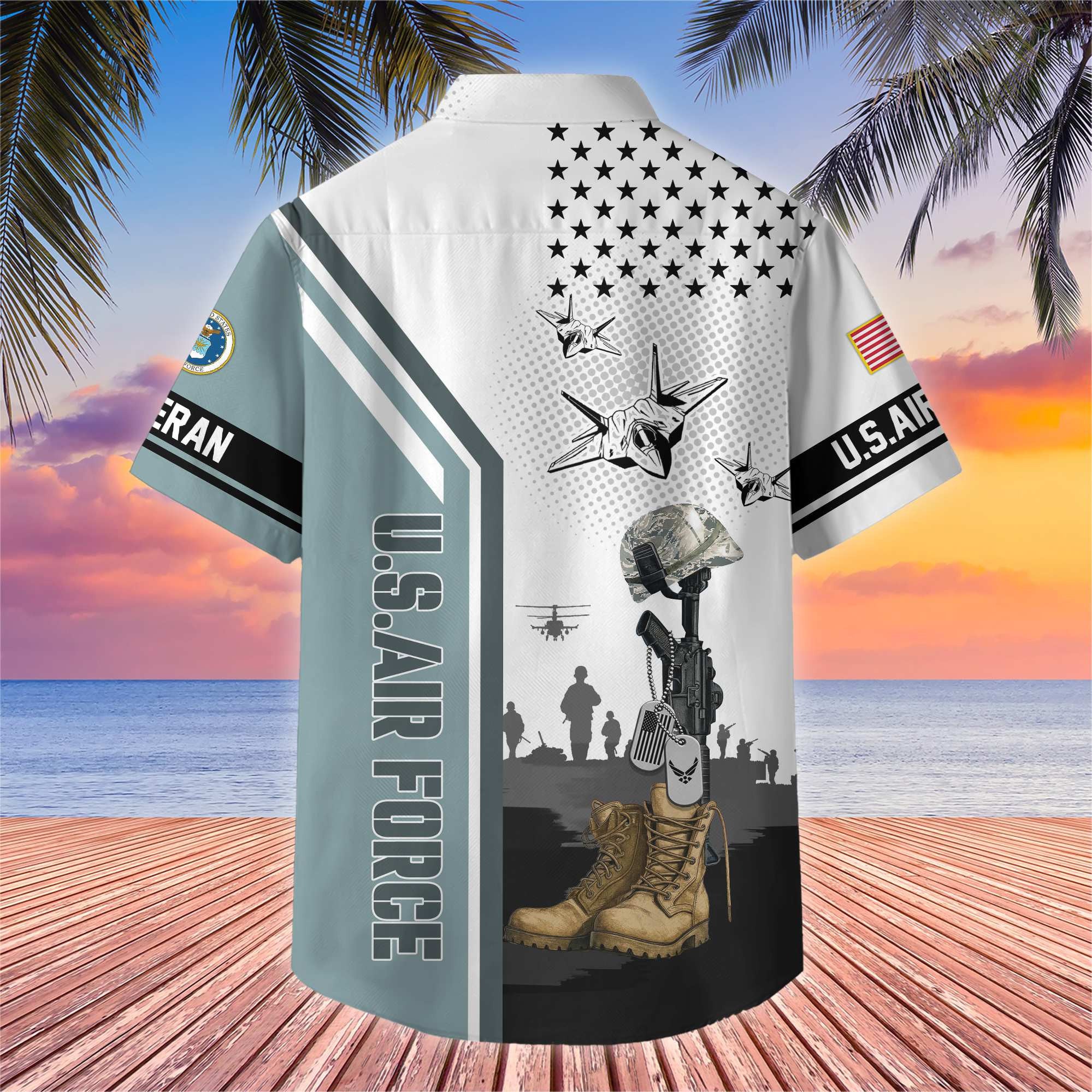 Premium US Veterans Hawaiian Shirt, Gifts For US Veterans, Gifts On Veterans Day.