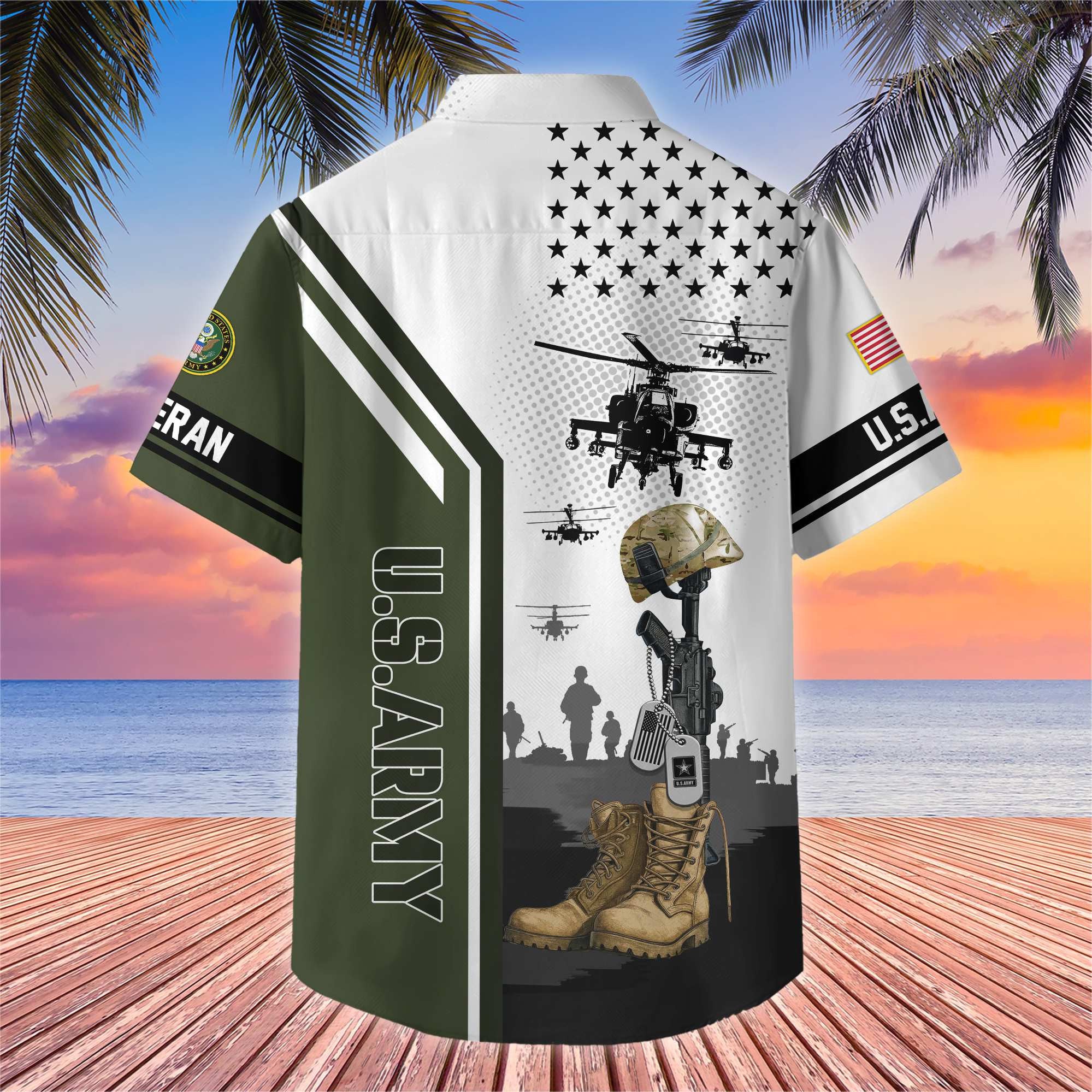 Premium US Veterans Hawaiian Shirt, Gifts For US Veterans, Gifts On Veterans Day.