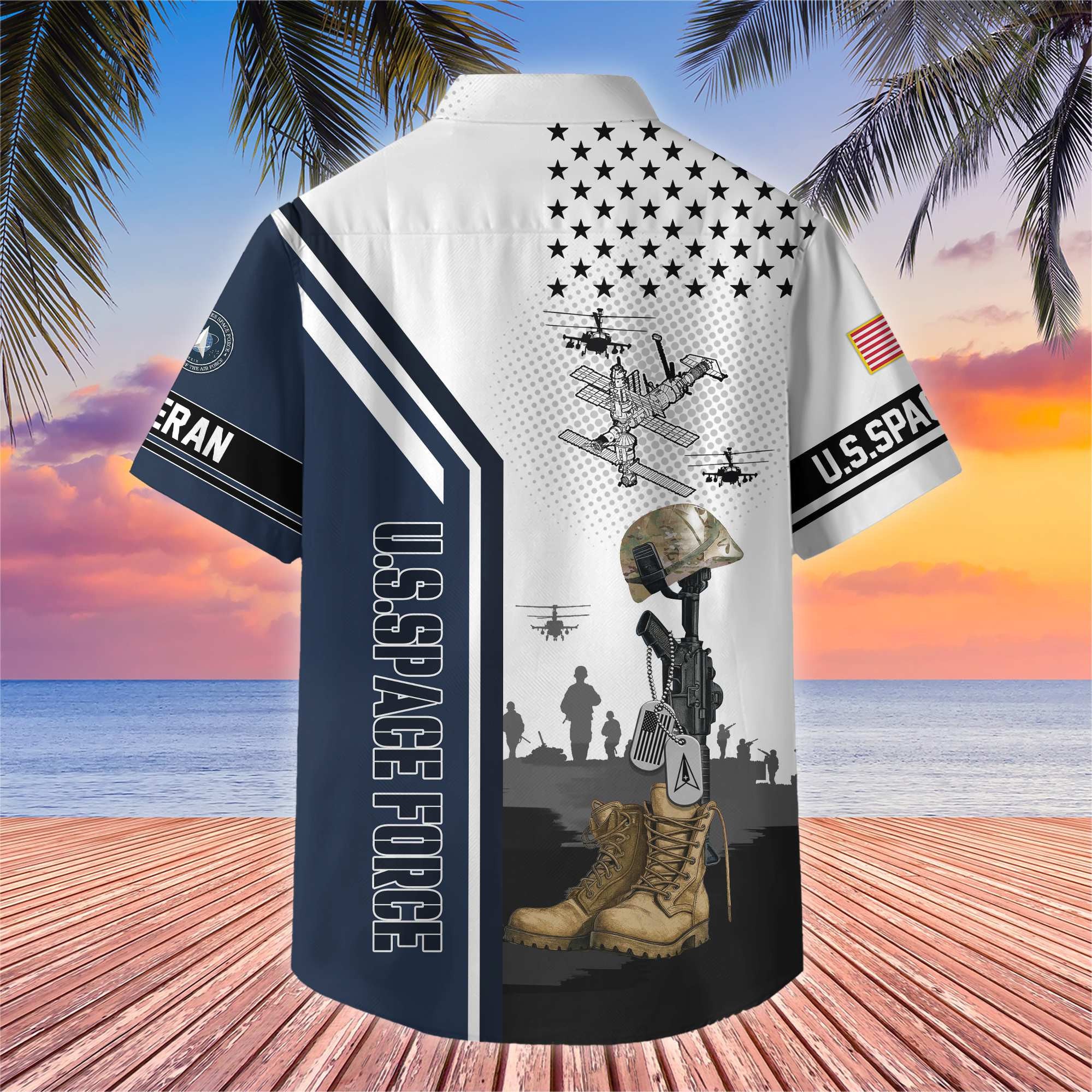 Premium US Veterans Hawaiian Shirt, Gifts For US Veterans, Gifts On Veterans Day.