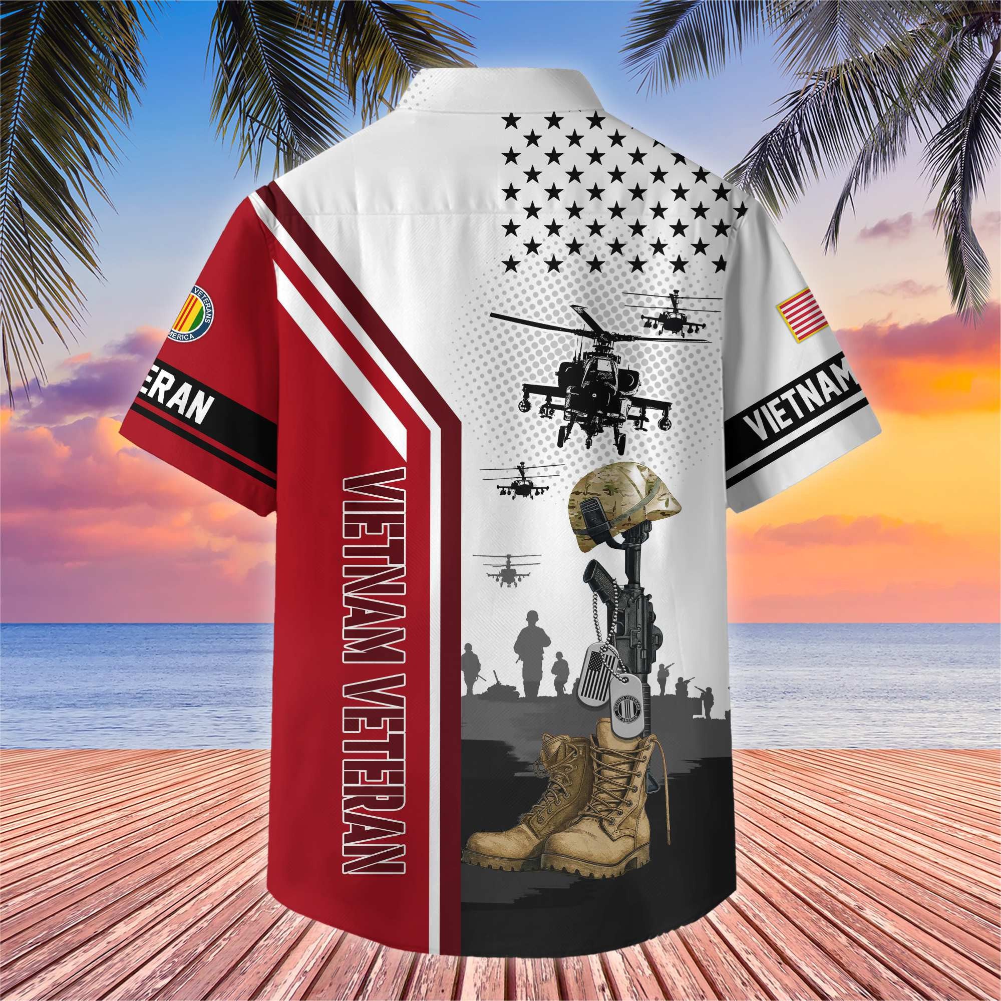 Premium US Veterans Hawaiian Shirt, Gifts For US Veterans, Gifts On Veterans Day.