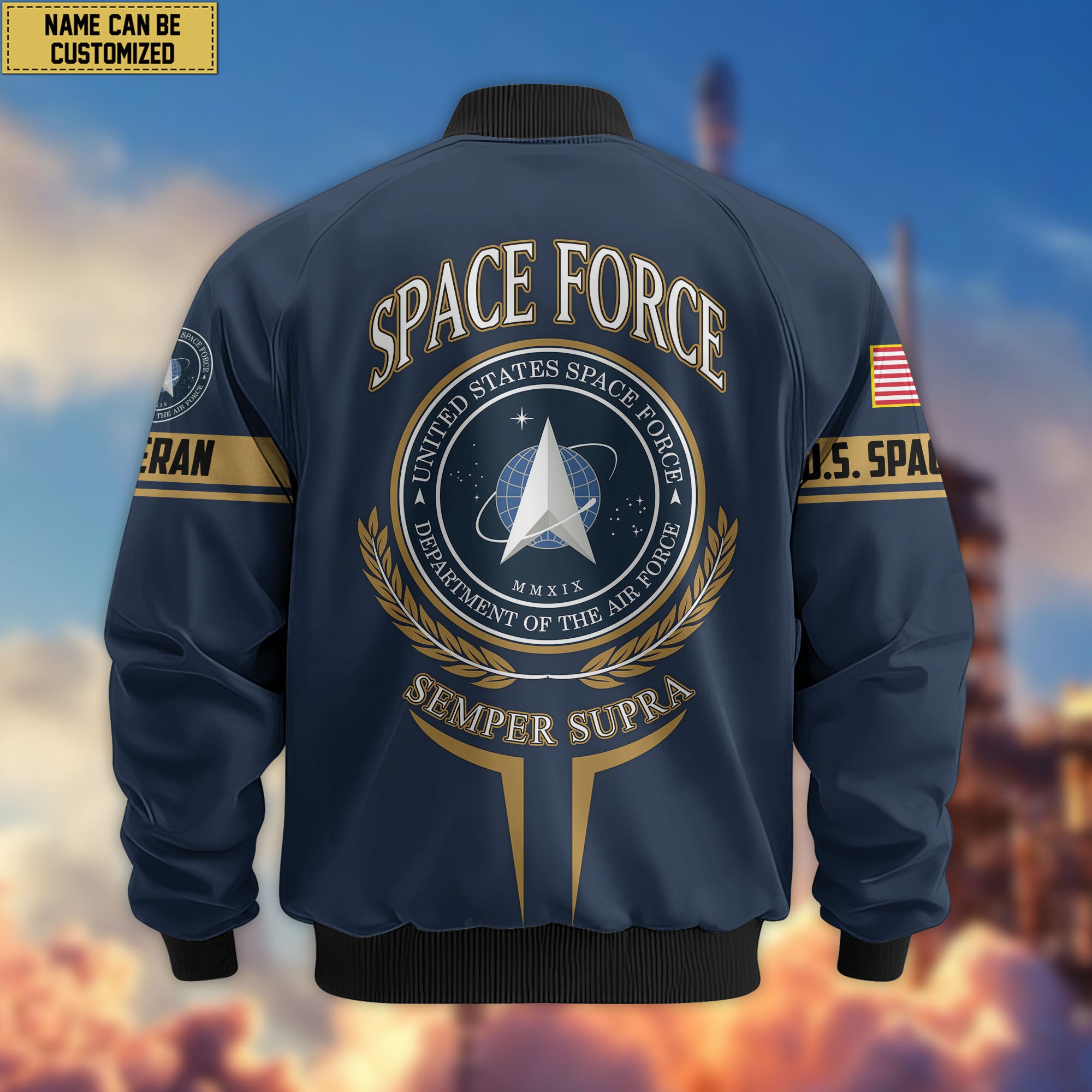 Premium Custom US Veterans Bomber Jacket, Gifts For US Veterans, Gifts On Father's Day, Veterans Day.