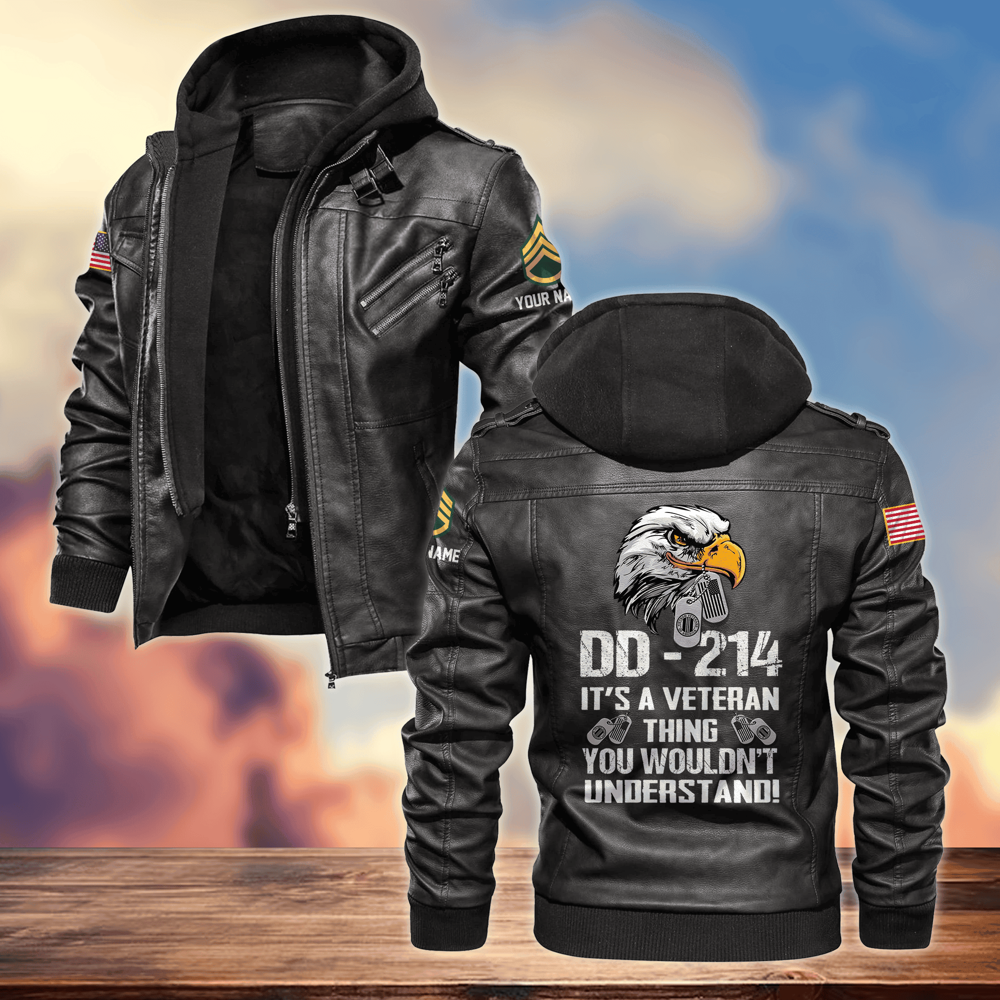 Premium Custom Vietnam Veteran Leather Jacket, Gifts For Vietnam Veteran, Gifts On Father's Day, Armed Forces Day, Veterans Day.