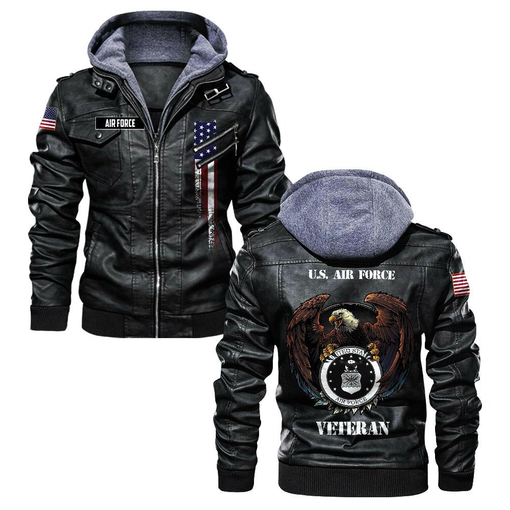 Premium Custom USAF Leather Jacket, Gifts For Air Force Veteran, Gifts On Father's Day, Veterans Day.