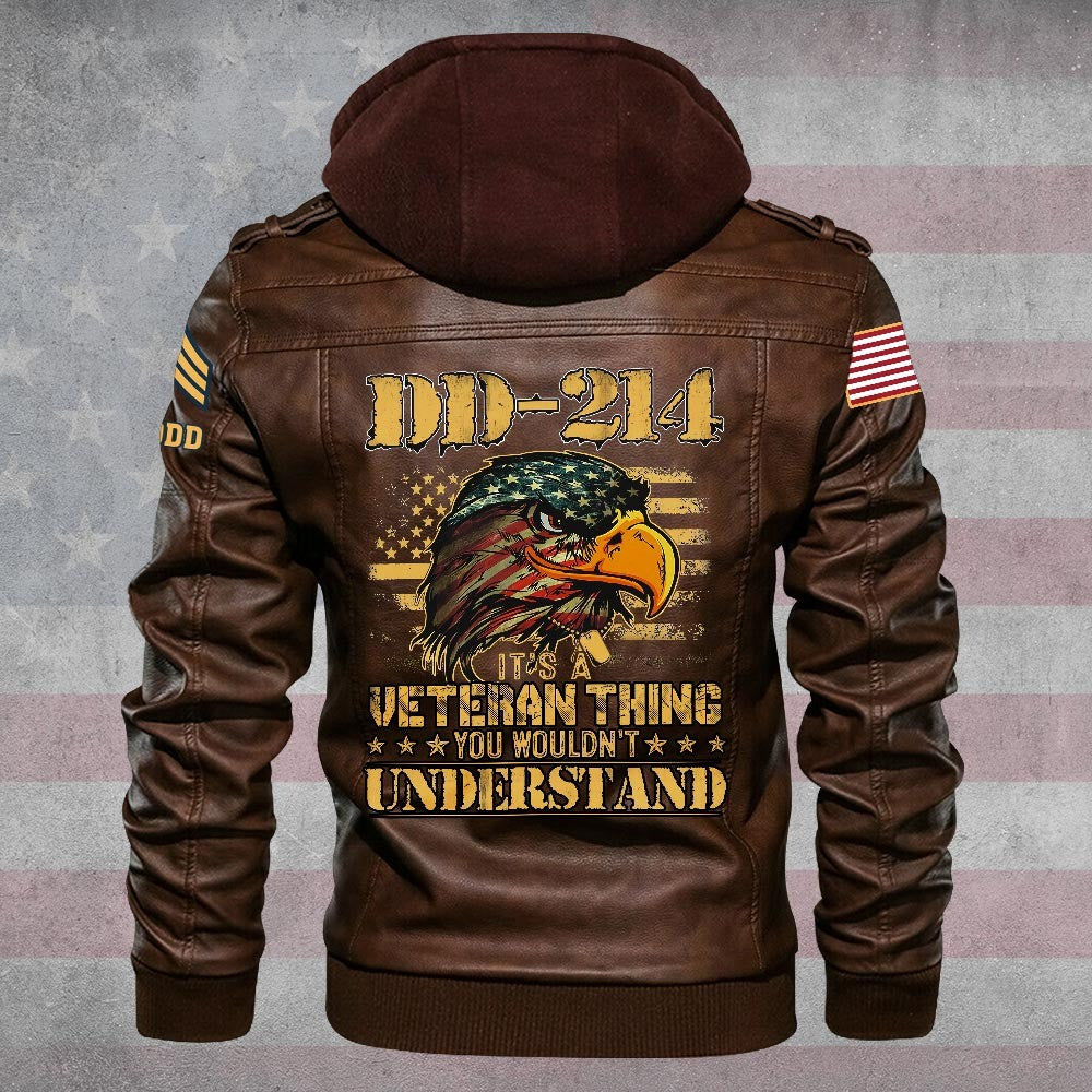 Premium Custom US Army Leather Jacket, Gifts For Army Veteran, Gifts On Father's Day, Veterans Day.