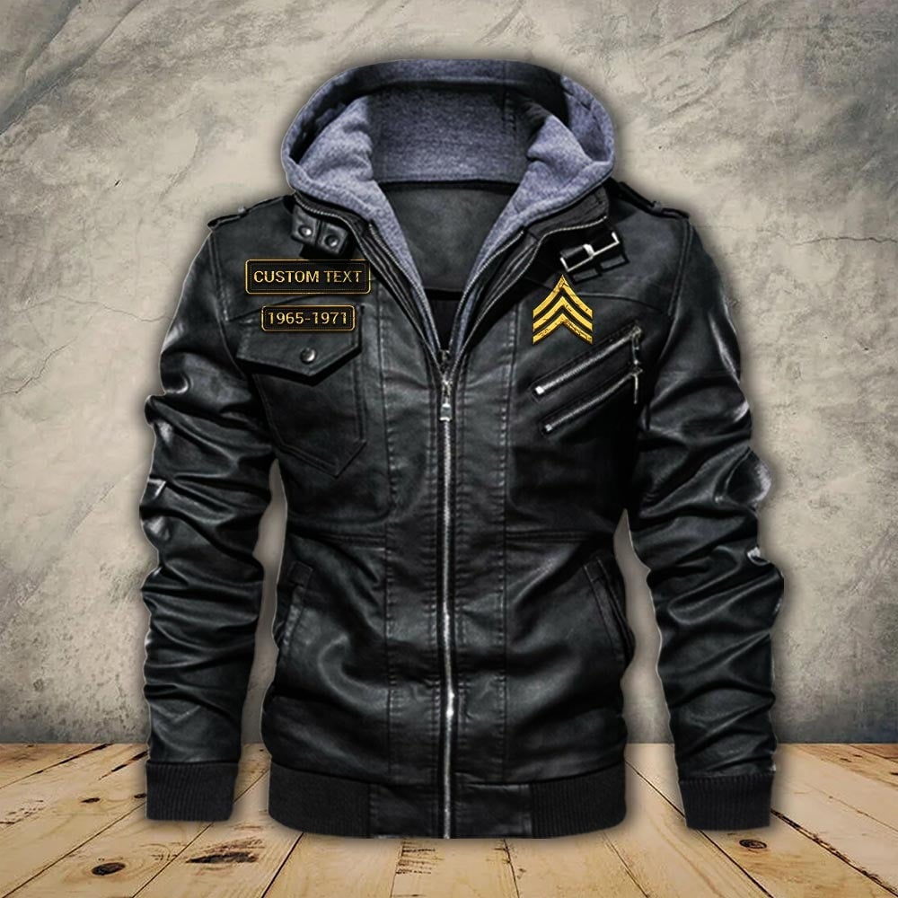 Premium Custom US Army Leather Jacket, Gifts For Army Veteran, Gifts On Father's Day, Veterans Day.