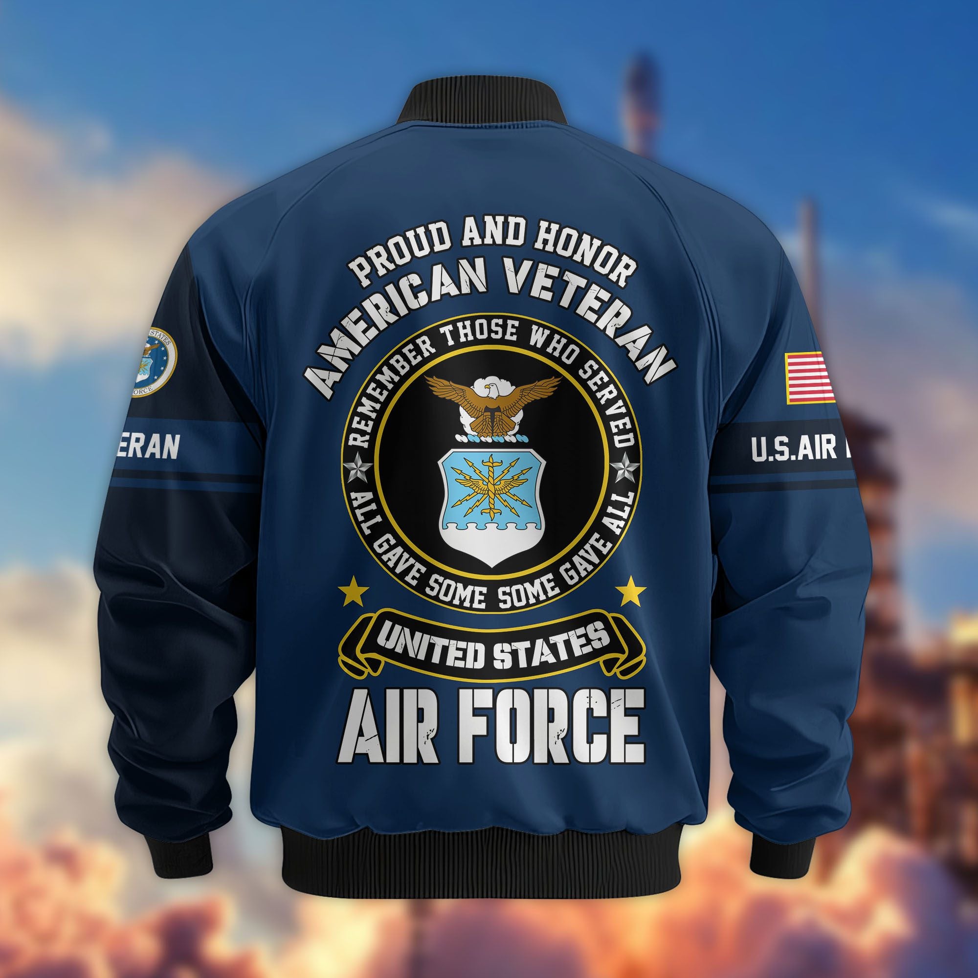 Premium Personalized US Veterans Bomber Jacket, Gifts For US Veterans, Gifts On Father's Day, Veterans Day.