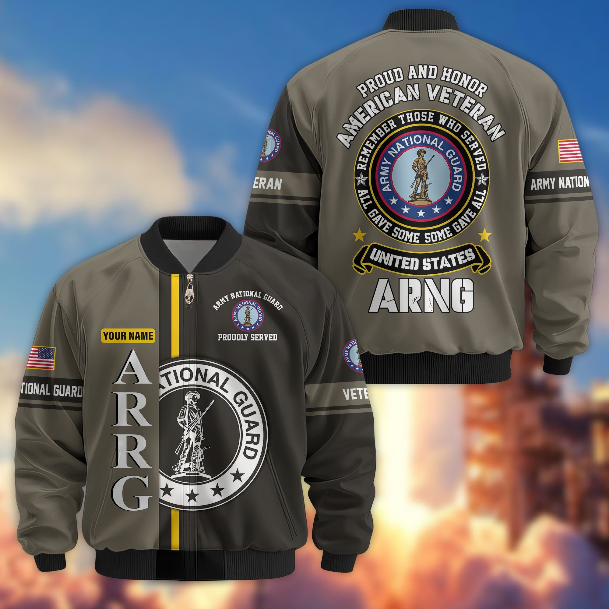 Premium Personalized US Veterans Bomber Jacket, Gifts For US Veterans, Gifts On Father's Day, Veterans Day.
