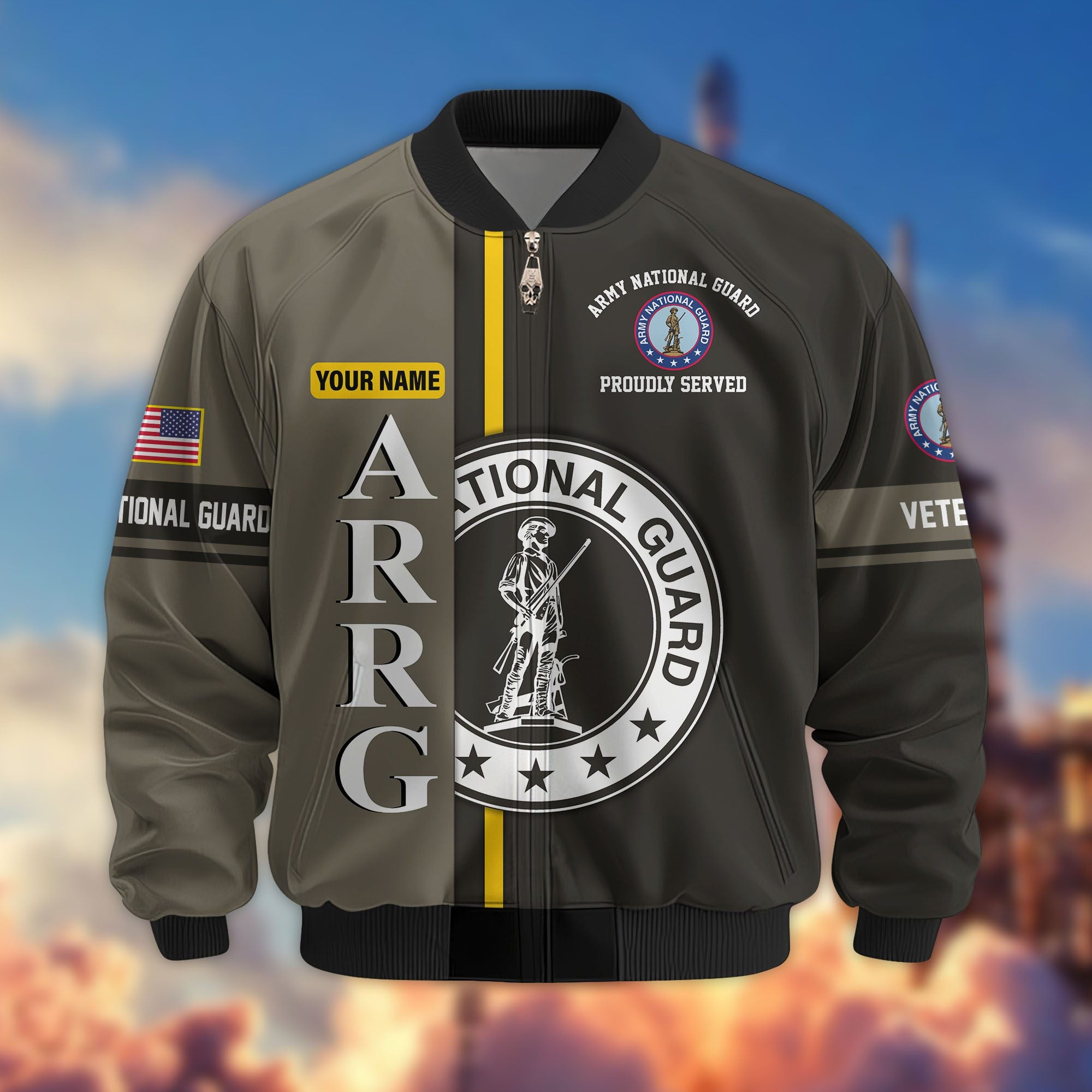 Premium Personalized US Veterans Bomber Jacket, Gifts For US Veterans, Gifts On Father's Day, Veterans Day.