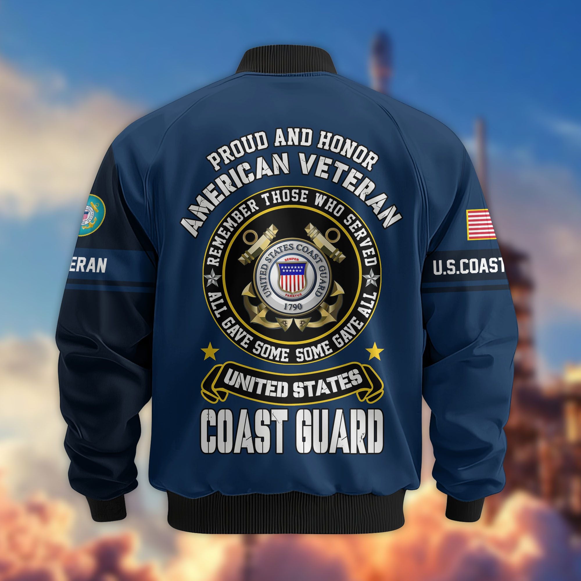 Premium Personalized US Veterans Bomber Jacket, Gifts For US Veterans, Gifts On Father's Day, Veterans Day.