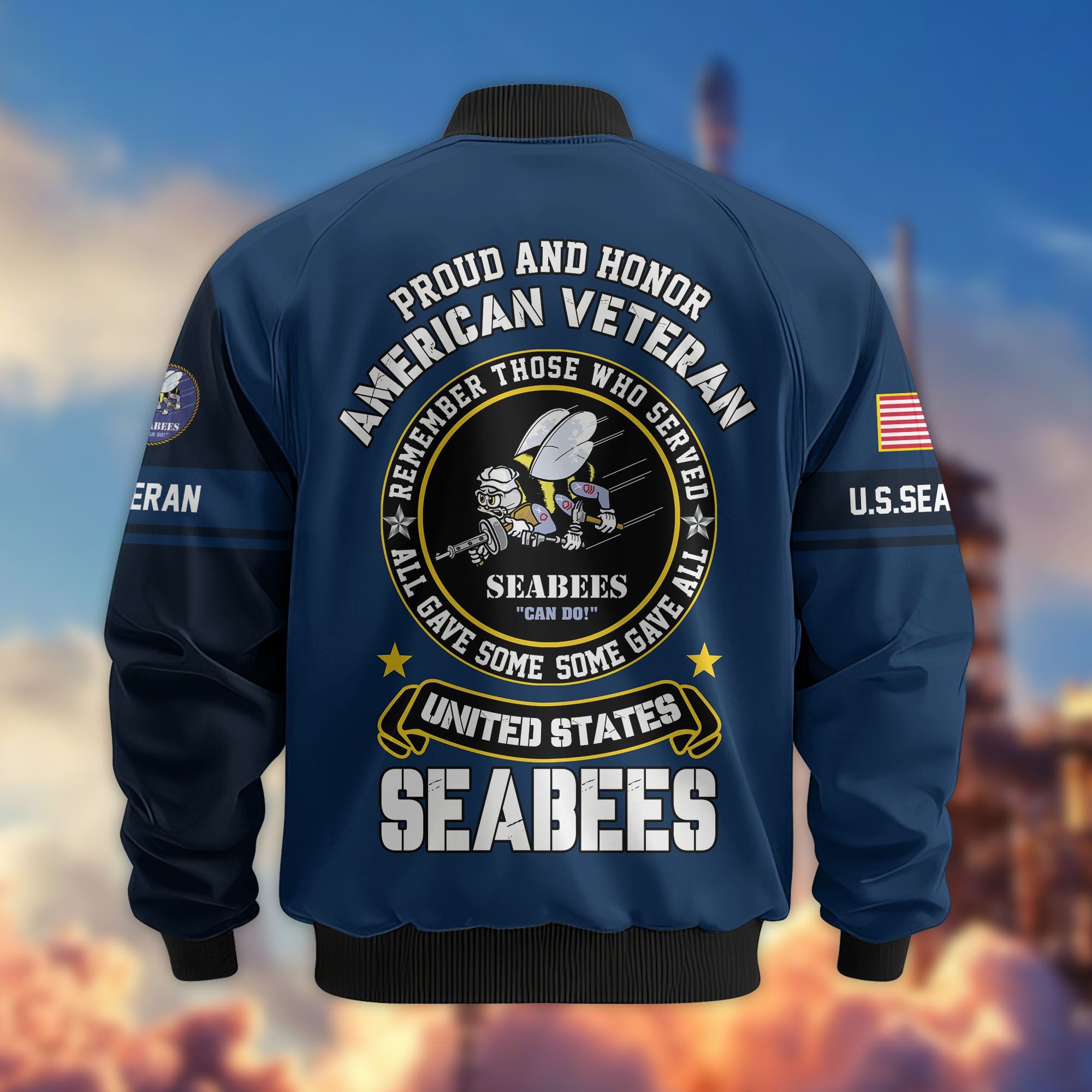 Premium Personalized US Veterans Bomber Jacket, Gifts For US Veterans, Gifts On Father's Day, Veterans Day.