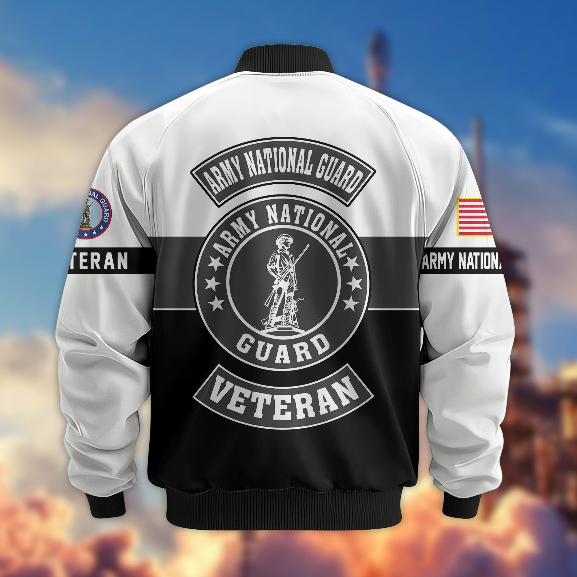 Premium US Veterans Bomber Jacket, Gifts For US Veterans, Gifts On Father's Day, Veterans Day.