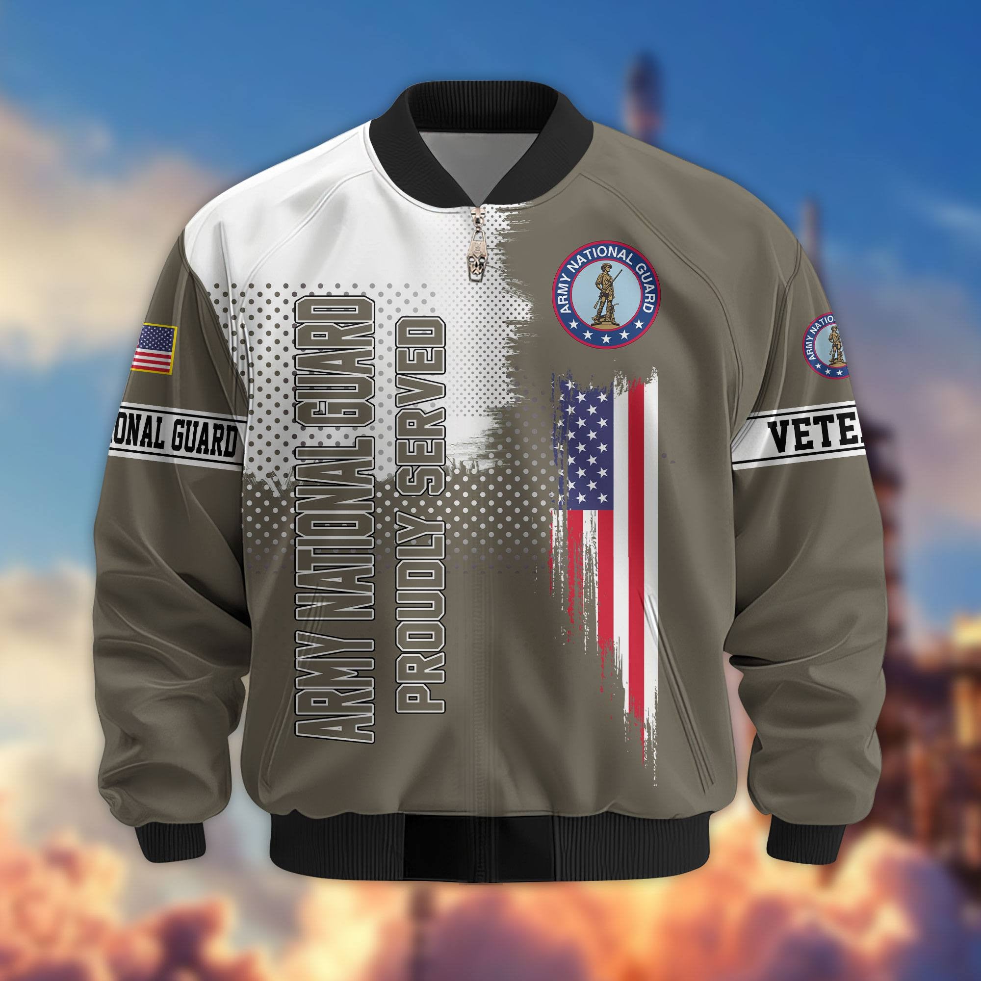 Premium Sons Of America US Veterans Bomber Jacket, Gifts For US Veterans, Gifts For Dad, Gifts On Father's Day, Veterans Day.