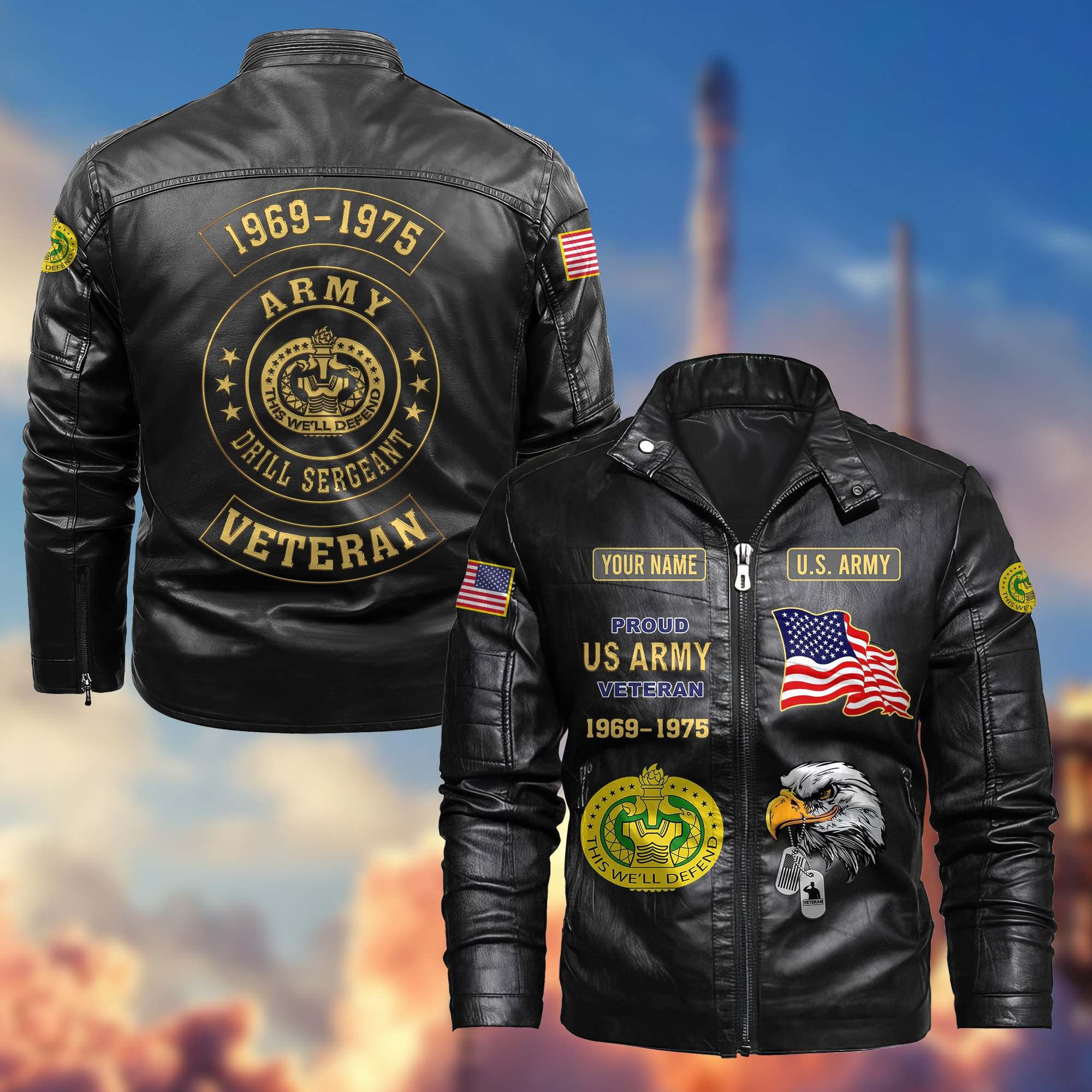 Premium Personalized US Veteran Leather Jackets