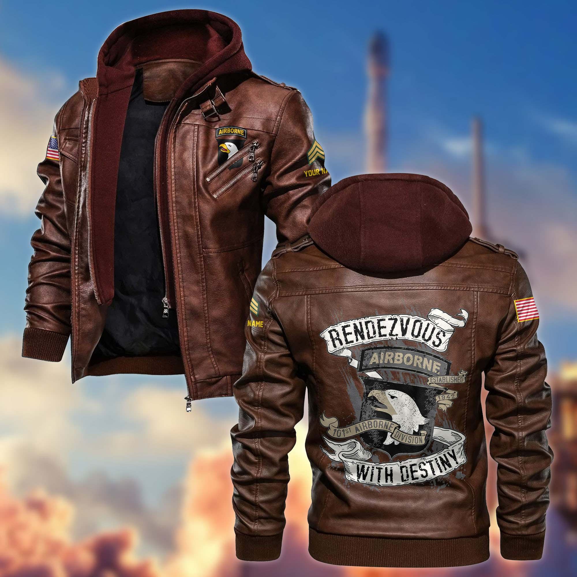Premium 101st Airborne Division Leather Jacket