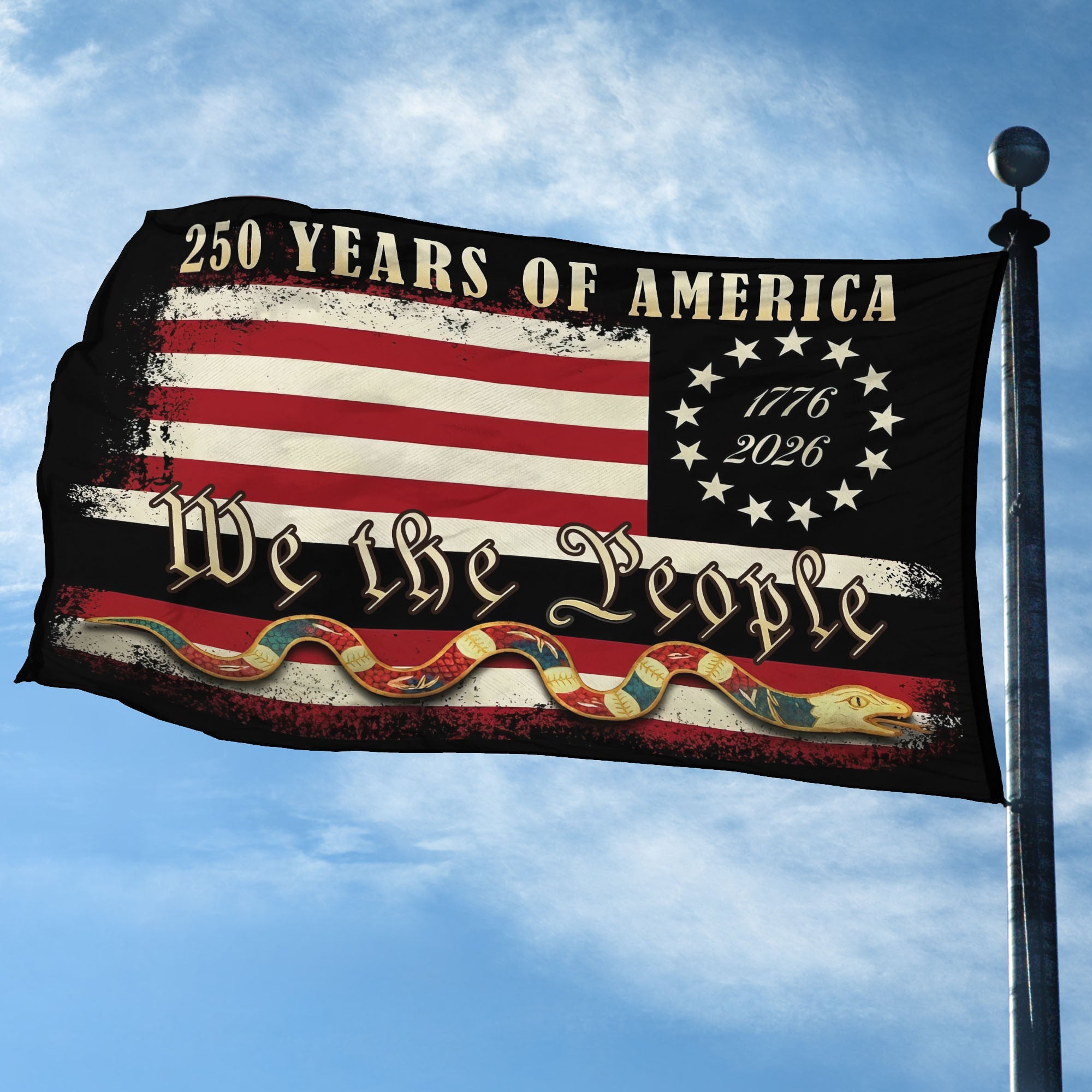 Premium America 250th Anniversary Grommet Flag, America 250th Flag, America 250th Birthday, Best Gifts On Independence Day, Veterans Day.