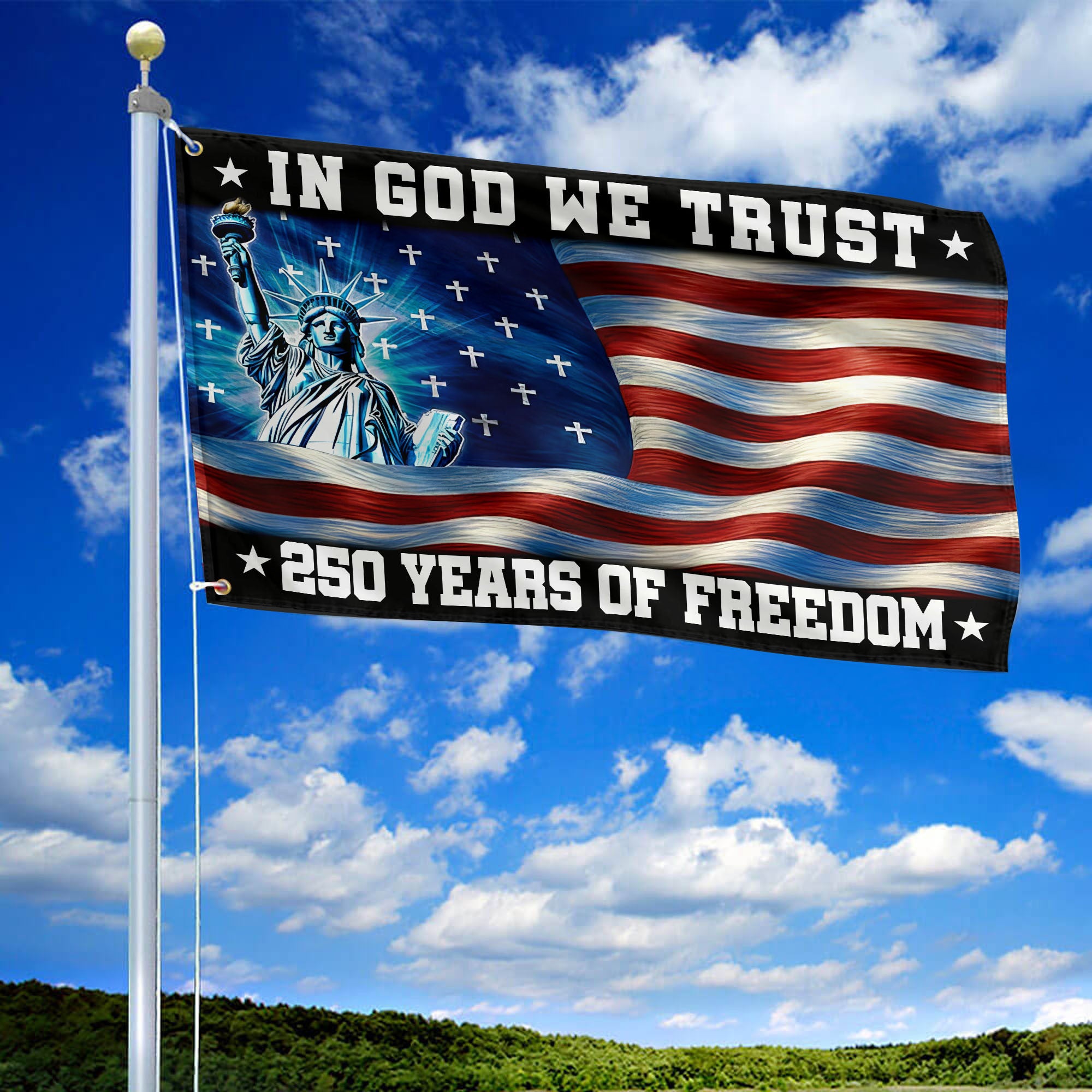 Premium America 250th Anniversary Grommet Flag, America 250th Flag, America 250th Birthday, Best Gifts On Independence Day, Veterans Day.