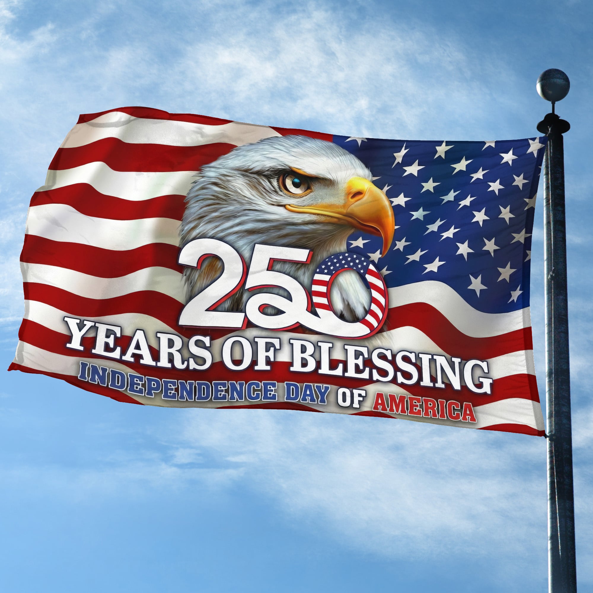 Premium America 250th Anniversary Grommet Flag, America 250th Flag, America 250th Birthday, Best Gifts On Independence Day, Veterans Day.