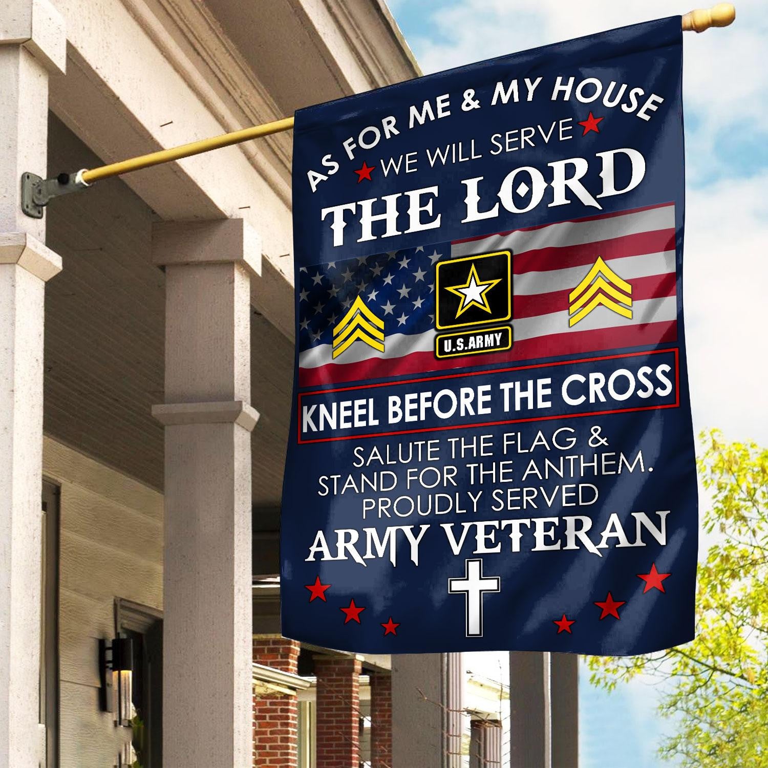 Premium Custom US Army Flag, Gift For Army Veteran, American Flag, Patriotic Flag, Garden Flag, House Flag, Best Gifts On Father's Day, Independence Day, Veterans Day.