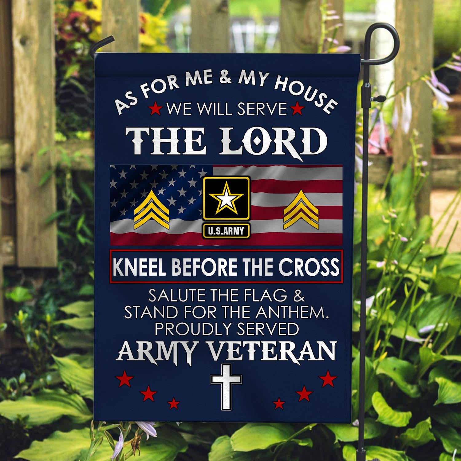 Premium Custom US Army Flag, Gift For Army Veteran, American Flag, Patriotic Flag, Garden Flag, House Flag, Best Gifts On Father's Day, Independence Day, Veterans Day.