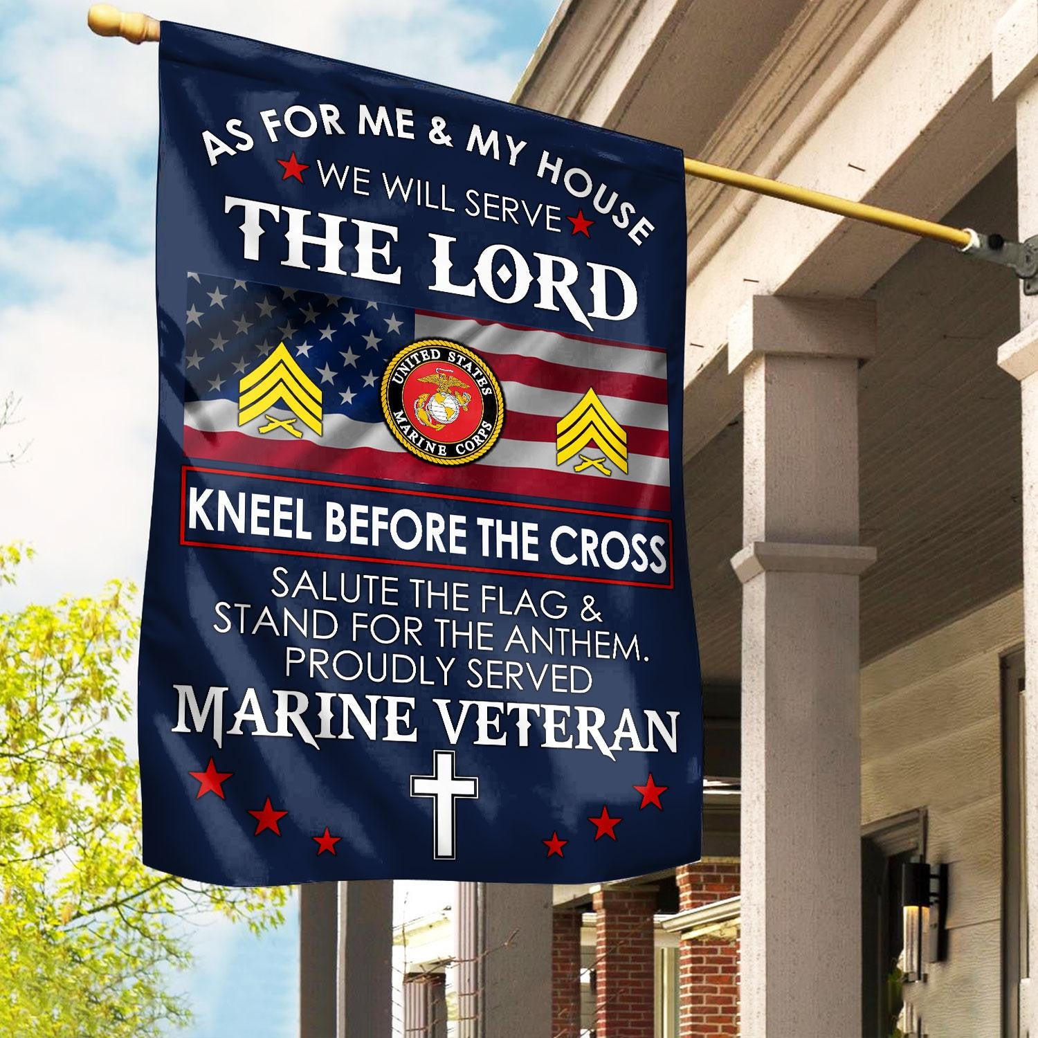 Premium Custom USMC Flag, Gift For Marine Veteran, American Flag, Patriotic Flag, Garden Flag, House Flag, Best Gifts On Father's Day, Independence Day, Veterans Day.