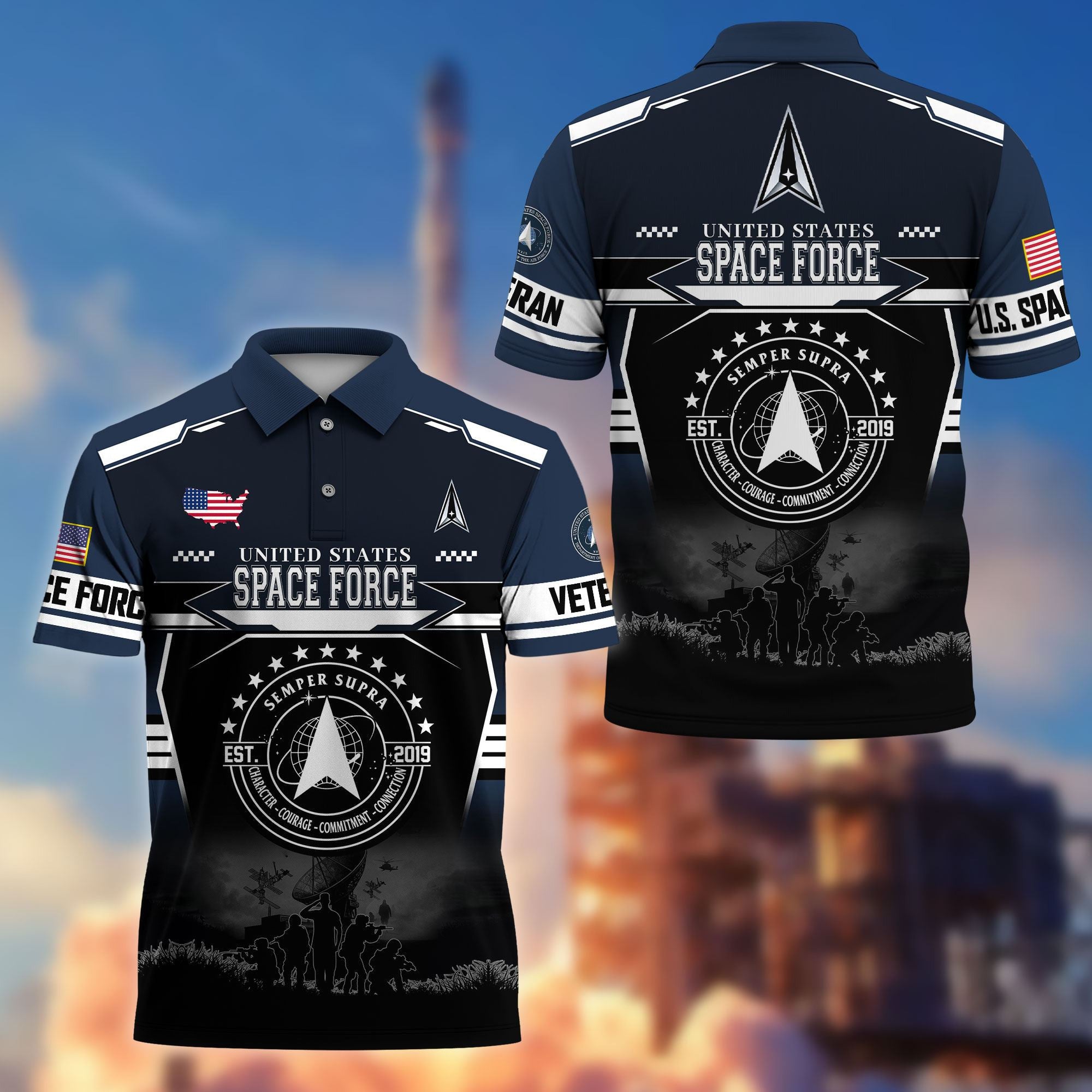 Premium US Veterans Polo Shirt, Gifts For US Veterans, Gifts For Father's Day, Veterans Day.