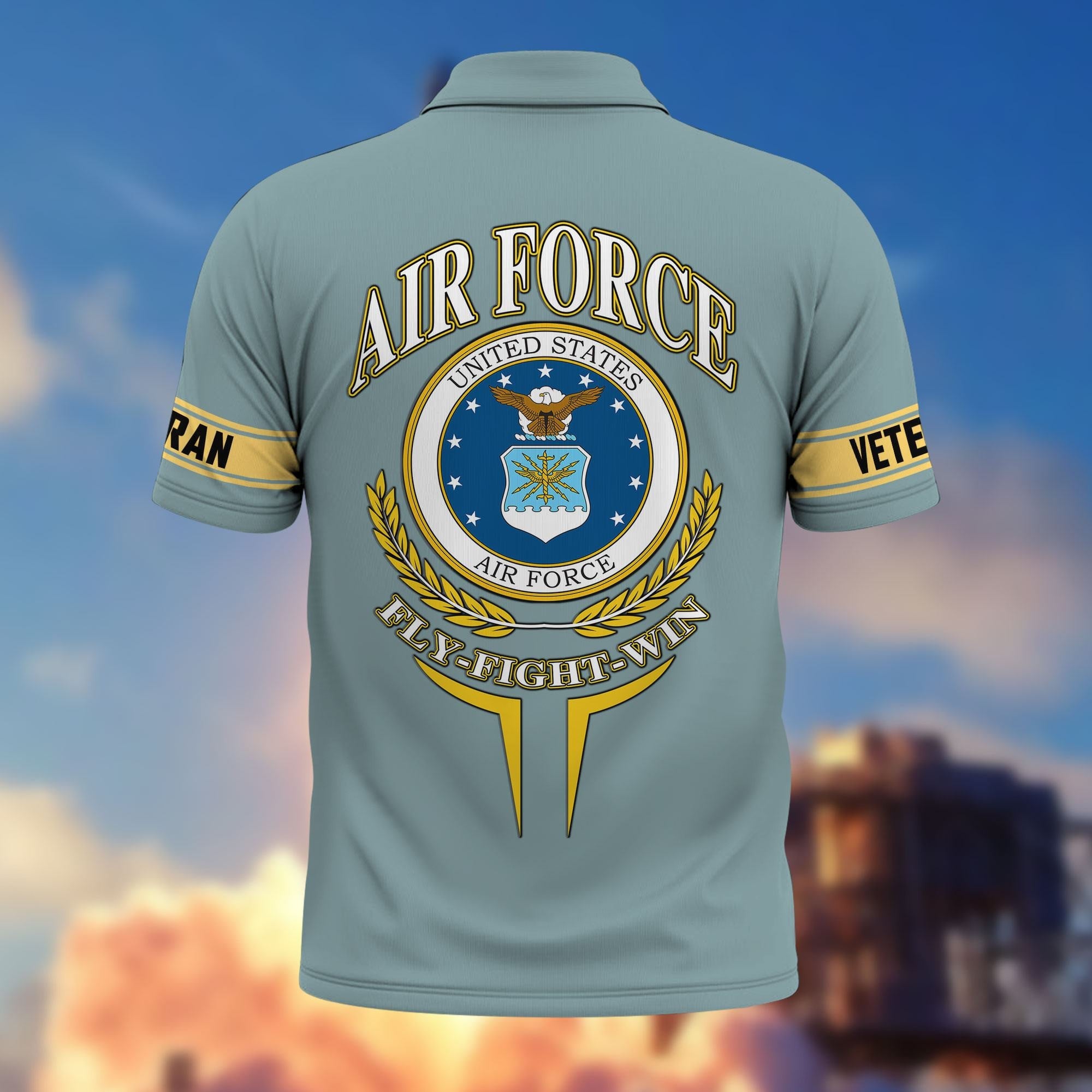 Premium US Veterans Custom Polo Shirt, Gifts For US Veterans, Gifts For Father's Day, Veterans Day.