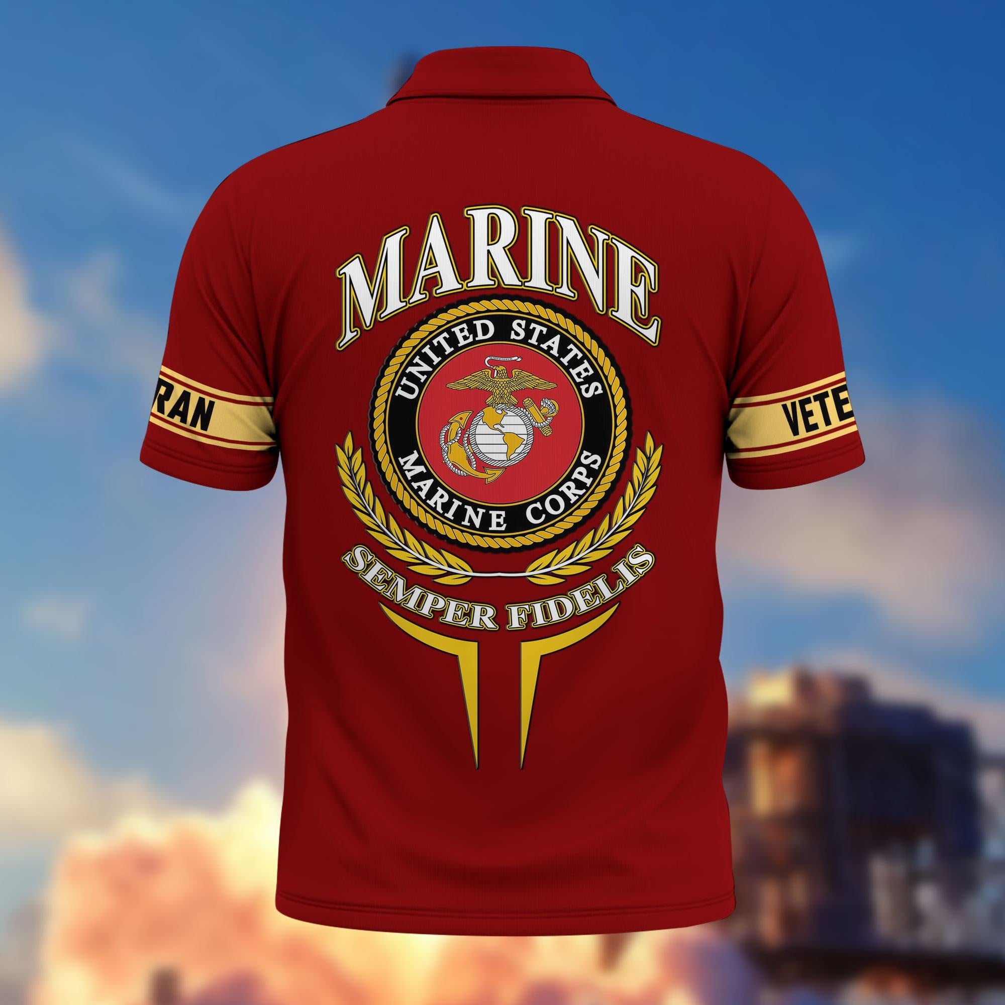 Premium US Veterans Custom Polo Shirt, Gifts For US Veterans, Gifts For Father's Day, Veterans Day.