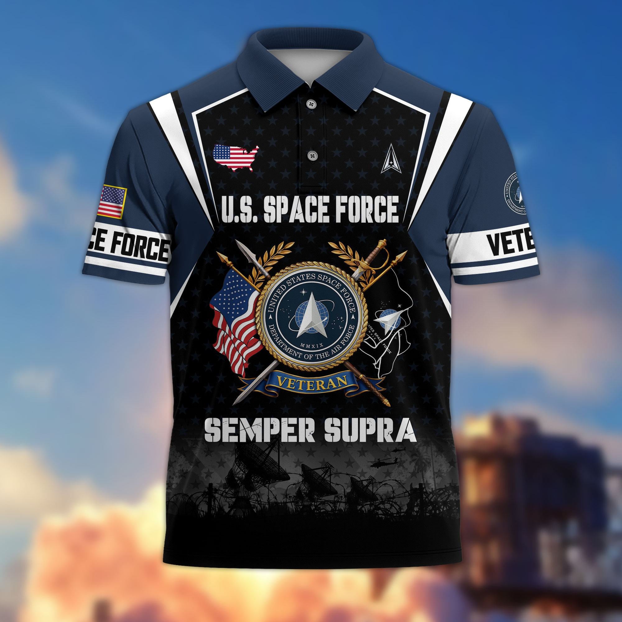 Premium US Veterans Polo Shirt, Gifts For US Veterans, Gifts On Father's Day, Veterans Day.