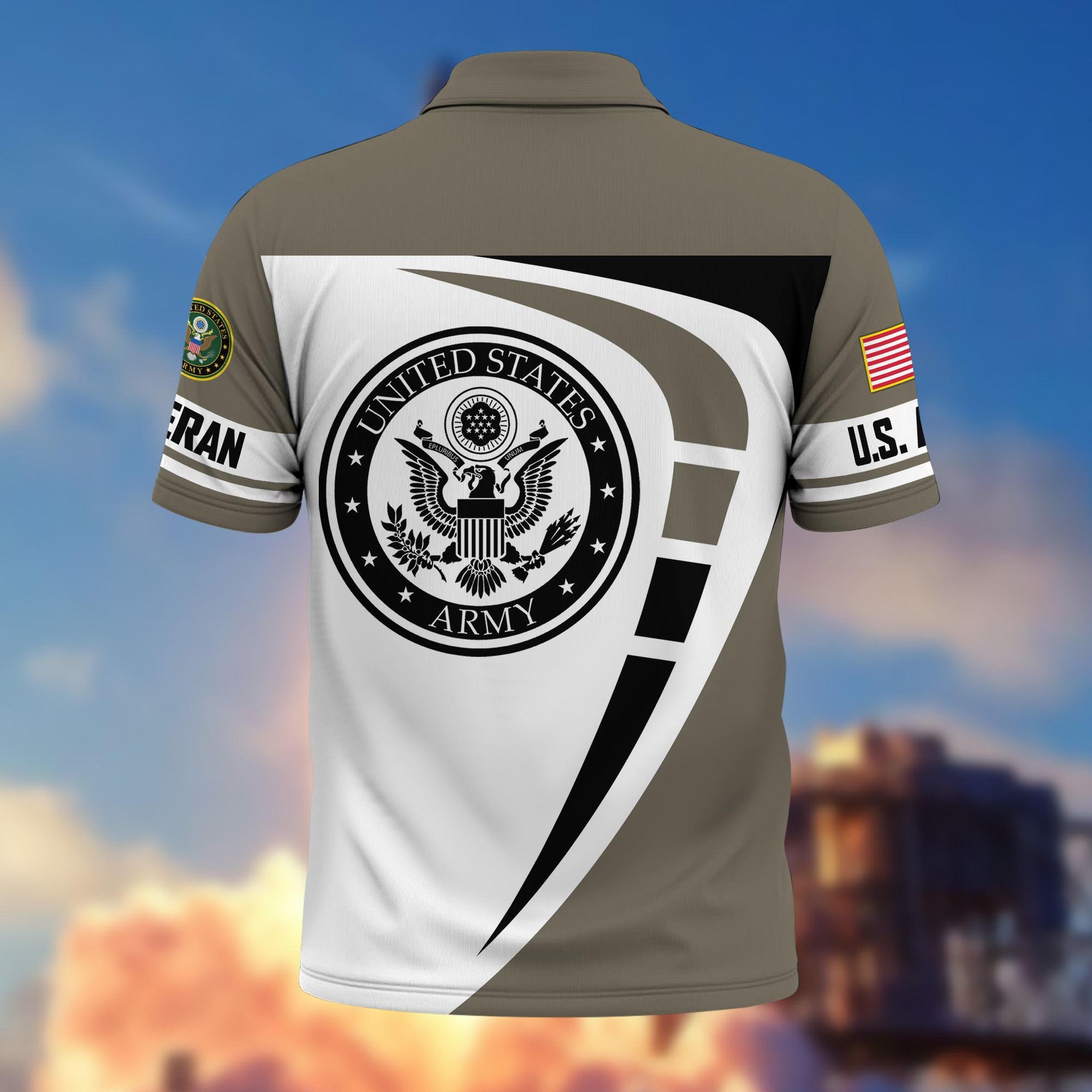 Premium US Veterans Polo Shirt, Gifts For US Veterans, Gifts On Father's Day, Veterans Day.