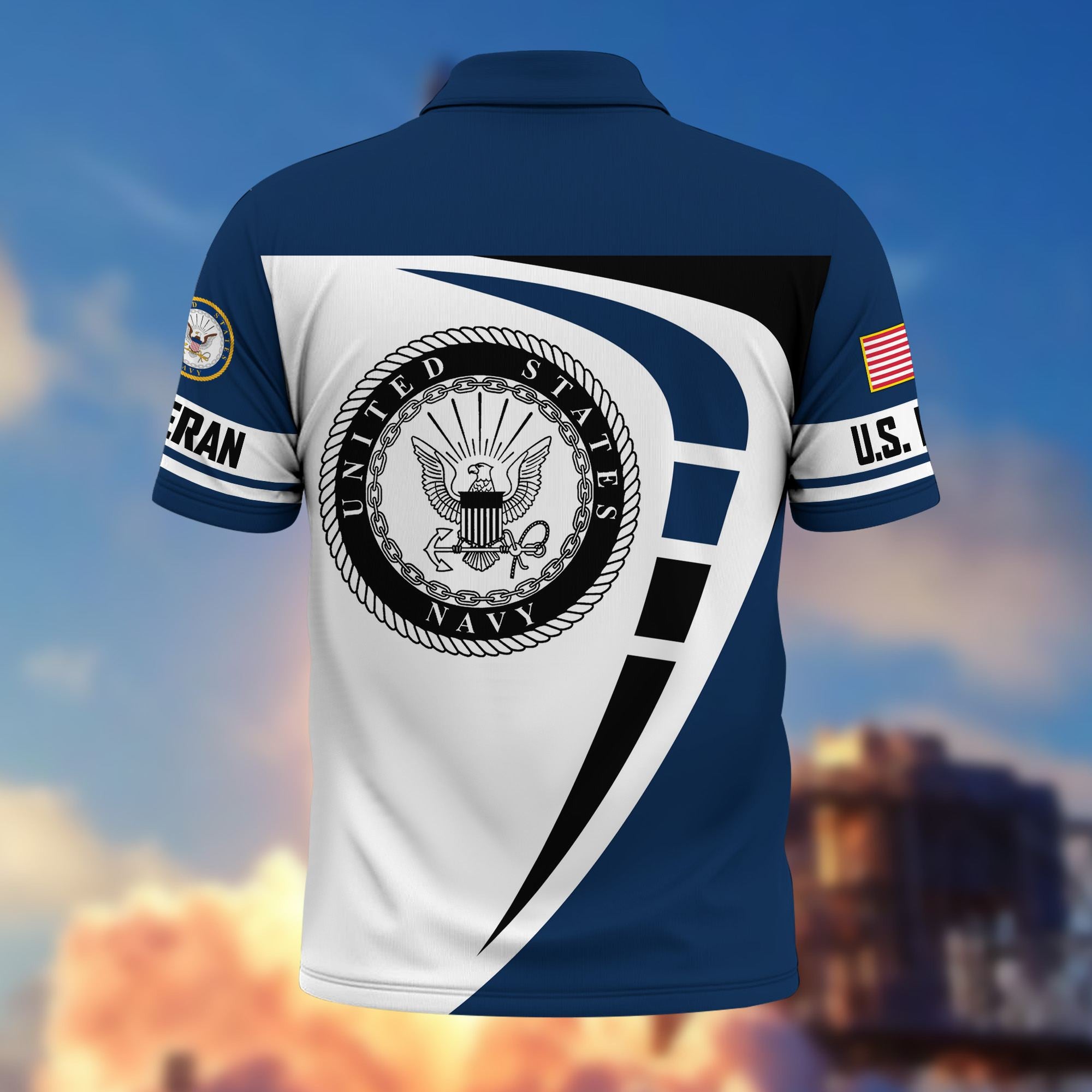 Premium US Veterans Polo Shirt, Gifts For US Veterans, Gifts On Father's Day, Veterans Day.