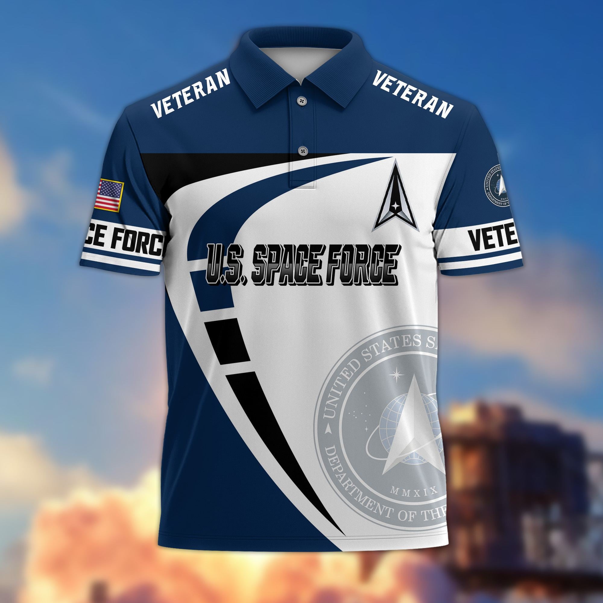 Premium US Veterans Polo Shirt, Gifts For US Veterans, Gifts On Father's Day, Veterans Day.