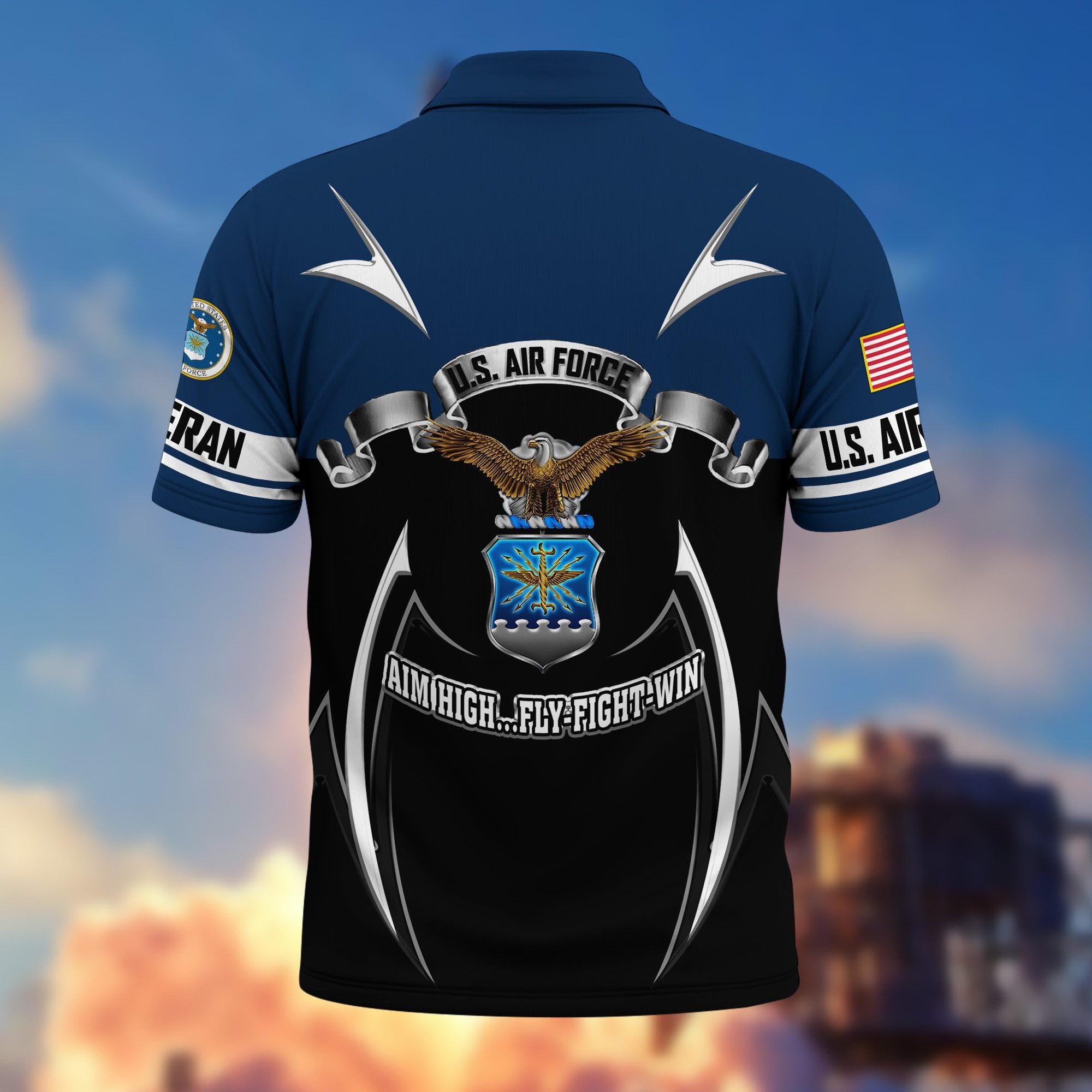 Premium US Veterans Polo Shirt, Gifts For US Veterans, Gifts On Father's Day, Veterans Day.