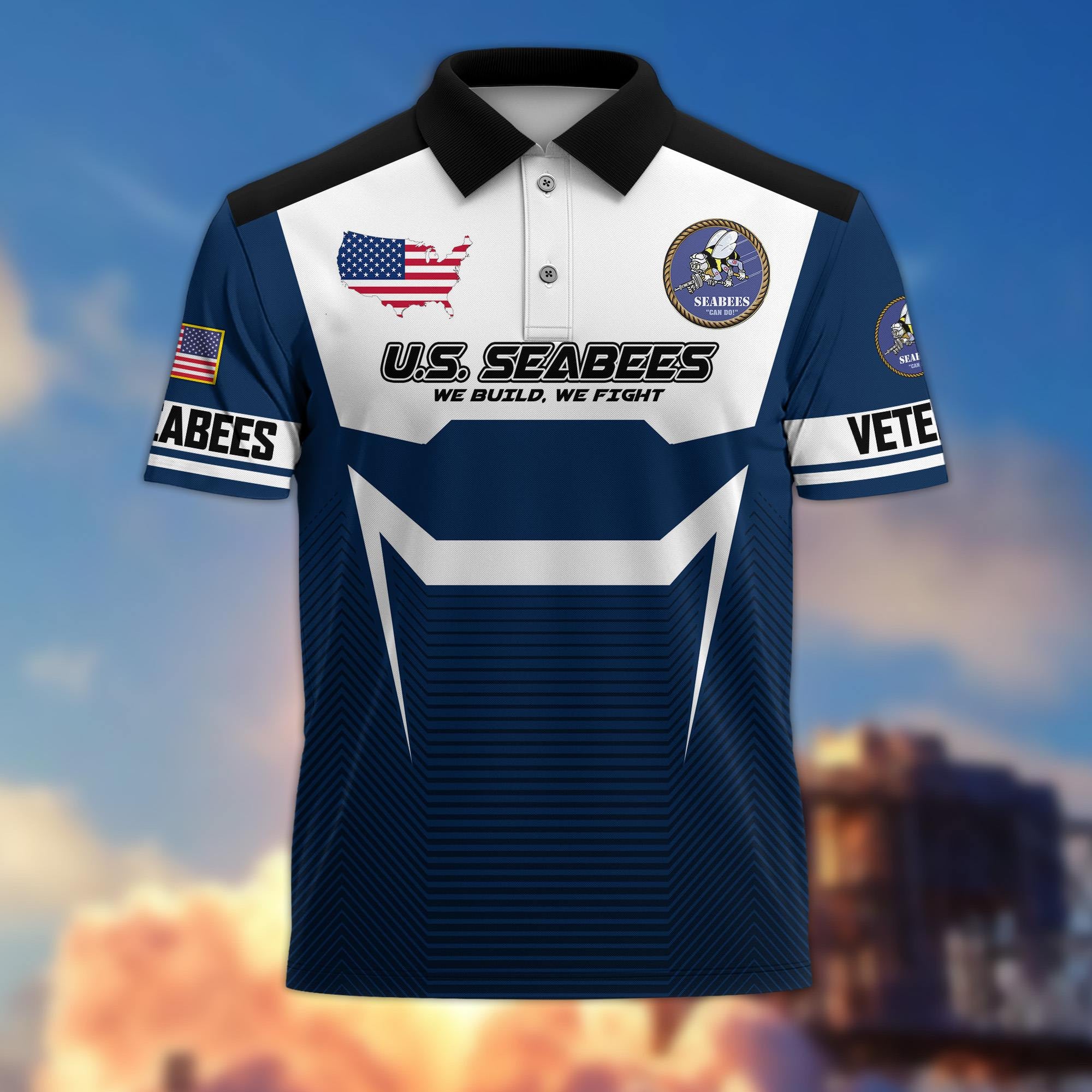 Premium US Veterans Polo Shirt, Gifts For US Veterans, Gifts On Father's Day, Veterans Day.