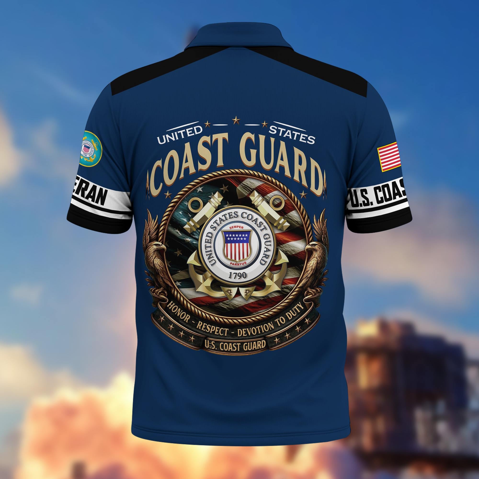 Premium America 250th Anniversary US Veteran Polo Shirt, Gifts for U.S. Veterans, Gifts for Independence Day, Veterans Day