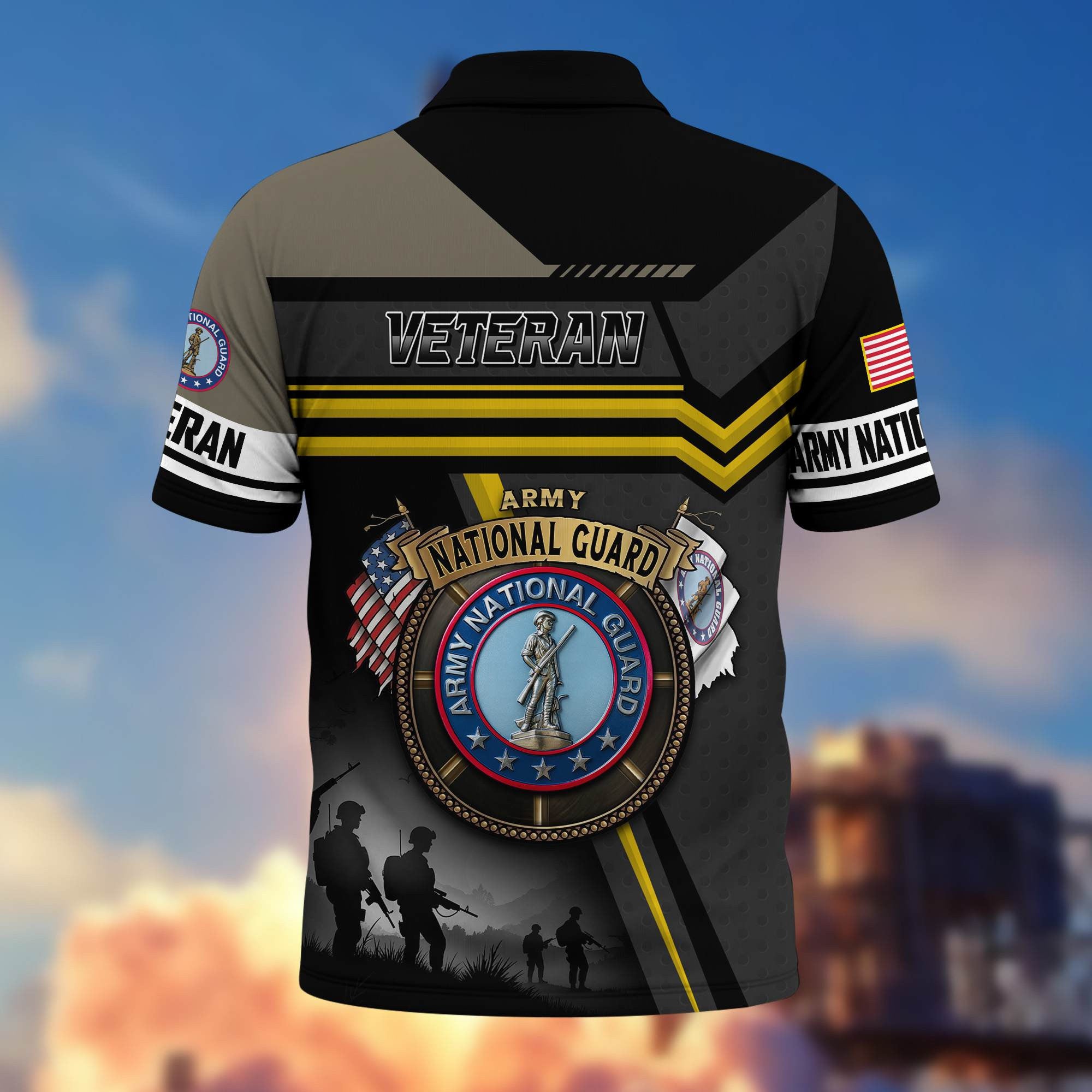 Premium US Veterans Polo Shirt, Gifts For US Veterans, Gifts On Father's Day, Veterans Day.