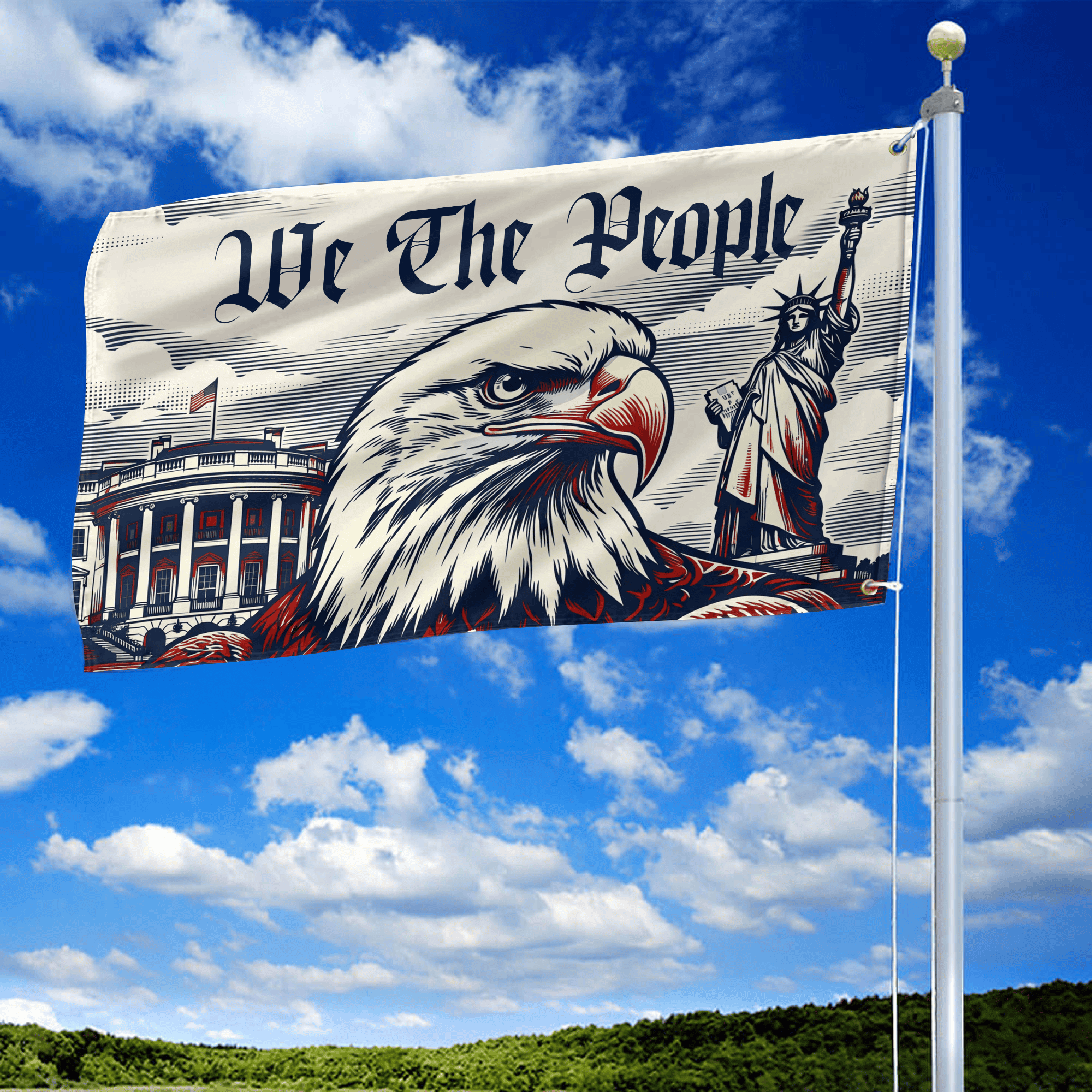 Premium America 250th Anniversary Grommet Flag, America 250th Flag, America 250th Birthday, Best Gifts On Independence Day, Veterans Day.