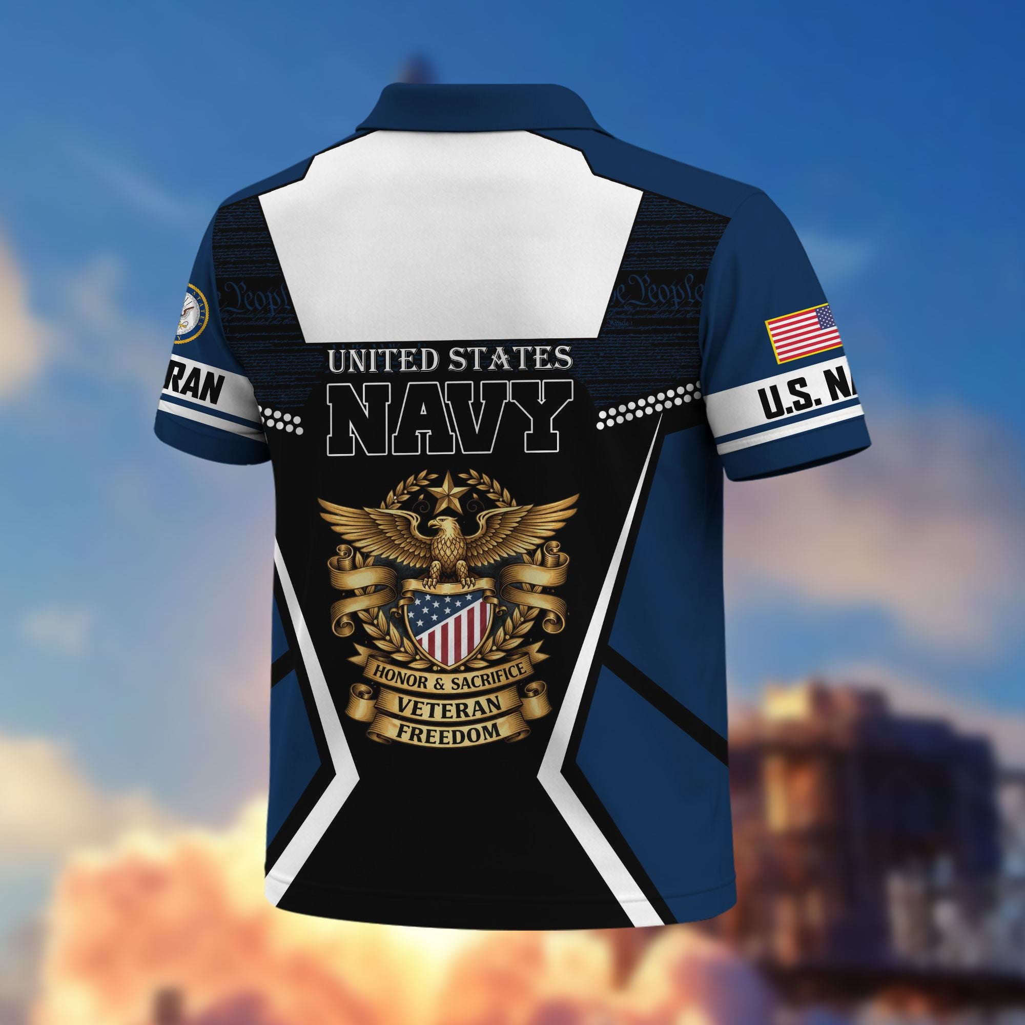 Premium US Veterans Polo Shirt, Gifts For US Veterans, Gifts On Father's Day, Veterans Day.