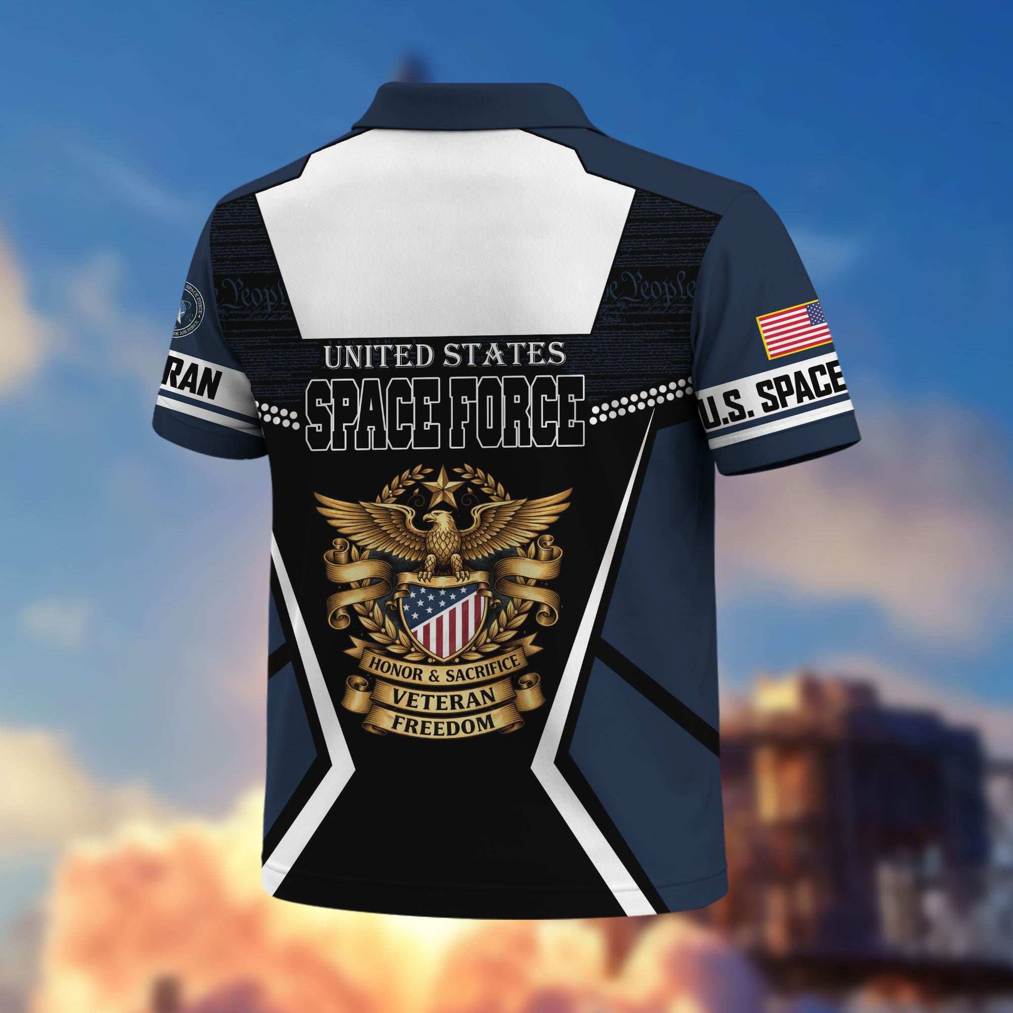 Premium US Veterans Polo Shirt, Gifts For US Veterans, Gifts On Father's Day, Veterans Day.