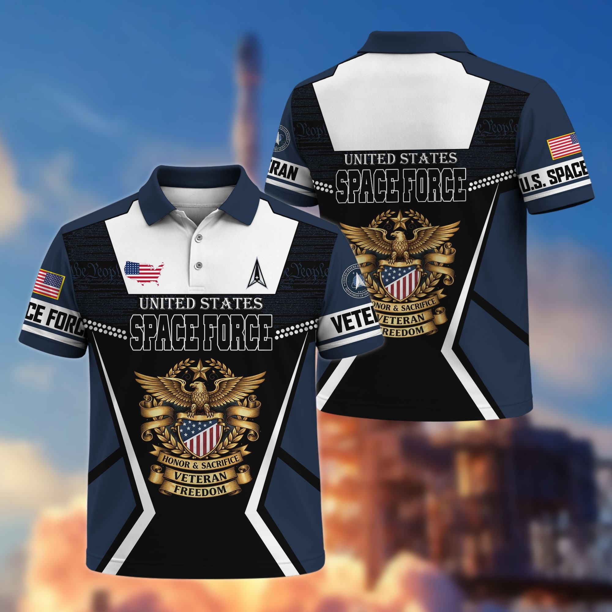 Premium US Veterans Polo Shirt, Gifts For US Veterans, Gifts On Father's Day, Veterans Day.